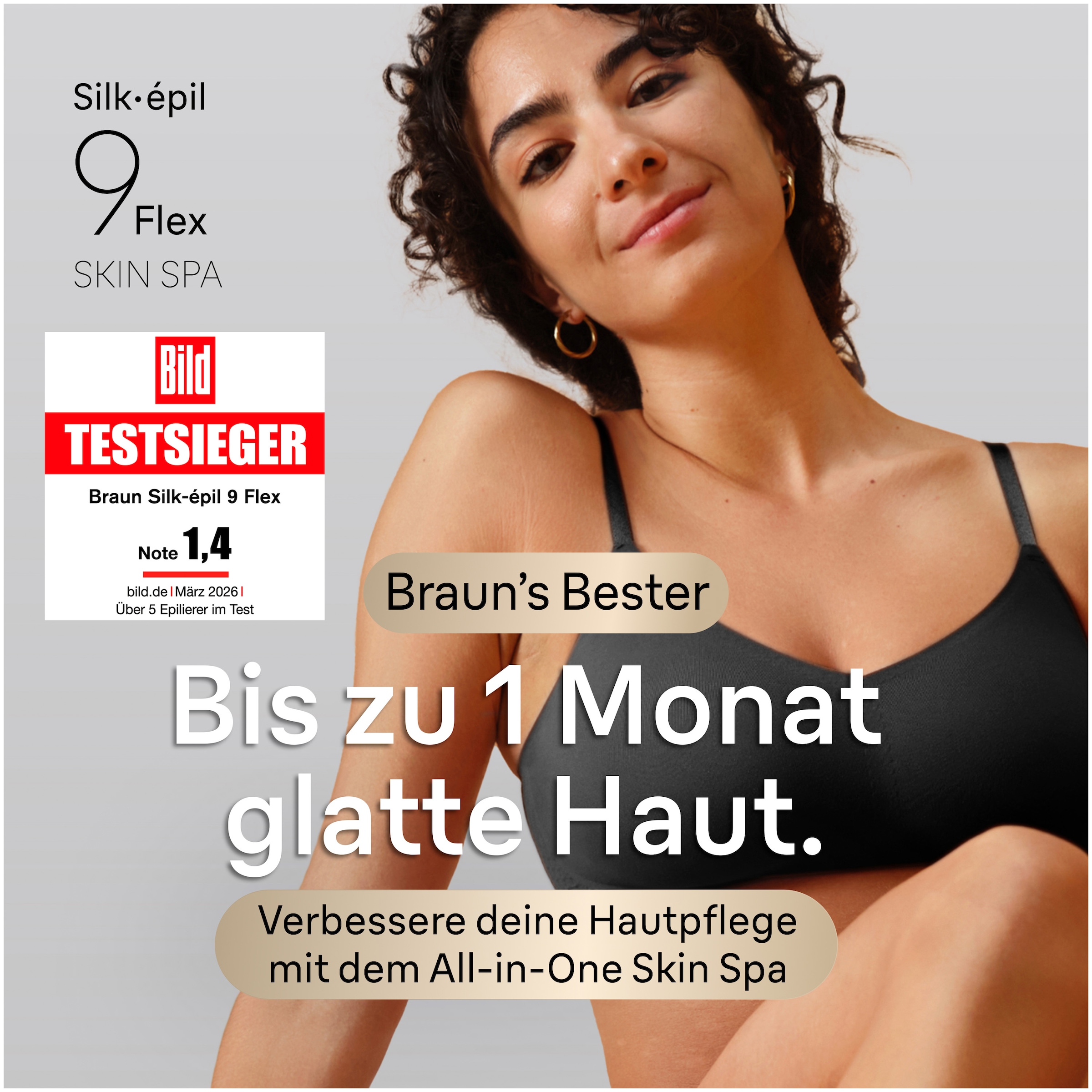 Braun Épilateur »Silk-épil 9 SES9-060 3D« flexibilité 360°, Wet & Dry, SmartLight, tête de rasage, tête de tondeuse