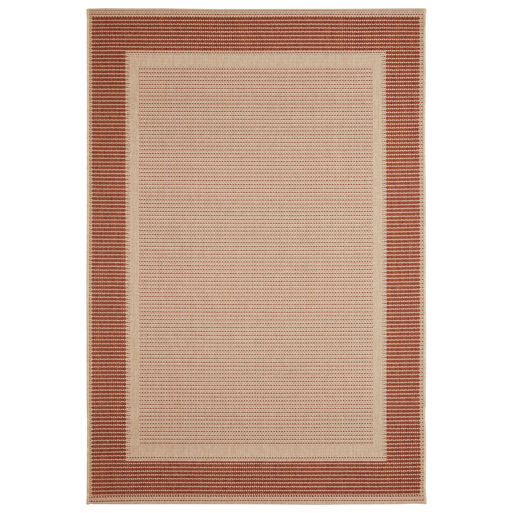 Andiamo Teppich »ARIZONA 2« rechteckig 5 mm Höhe Flachgewebe, mit Bordüre, In- und Outdoor geeignet, wetterfest