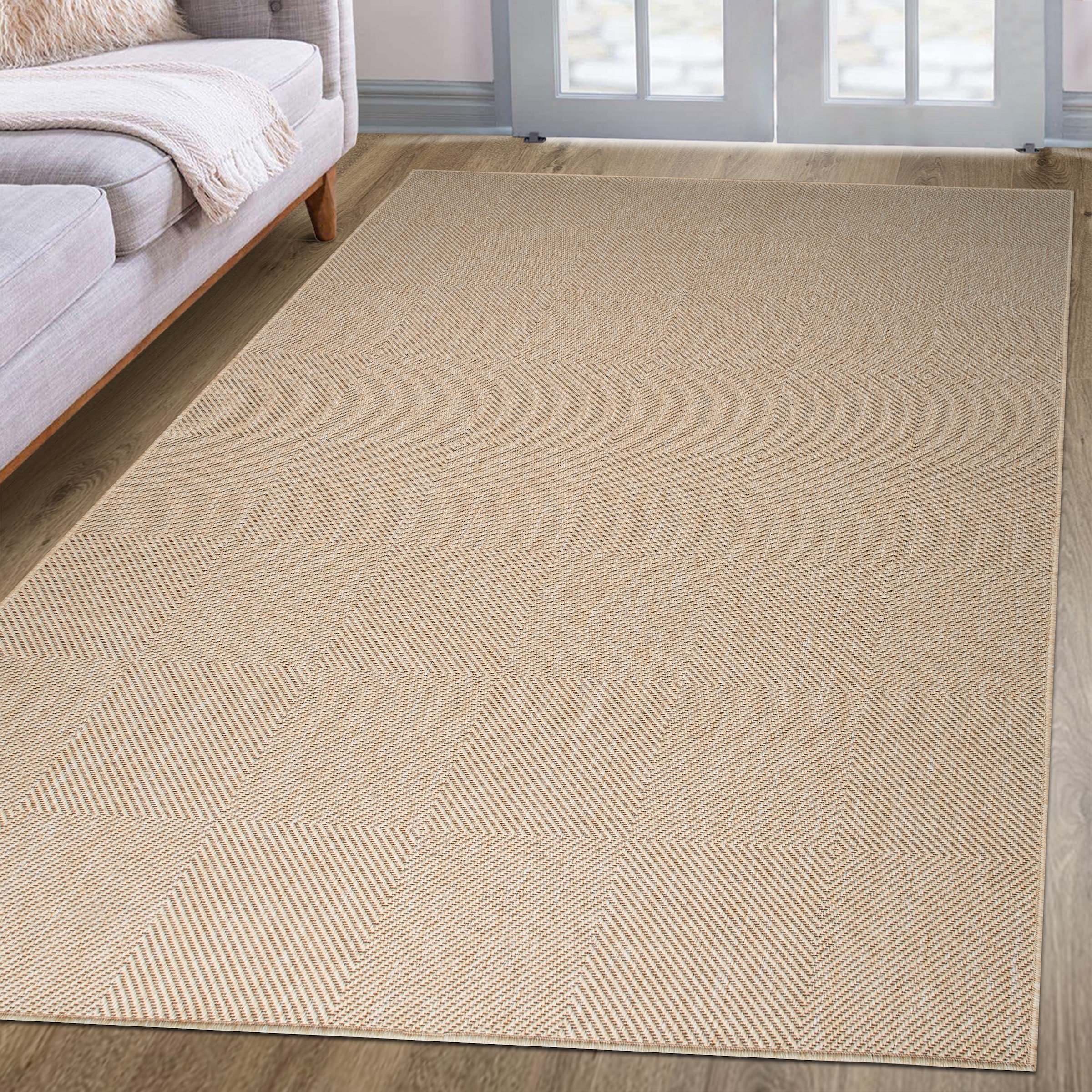 GOODproduct Teppich »Anna, auch als Läufer erhältlich« rechteckig 3 mm Höhe In- und Outdoor geeignet, Sisal-Optik, Wetterfest & UV-beständig