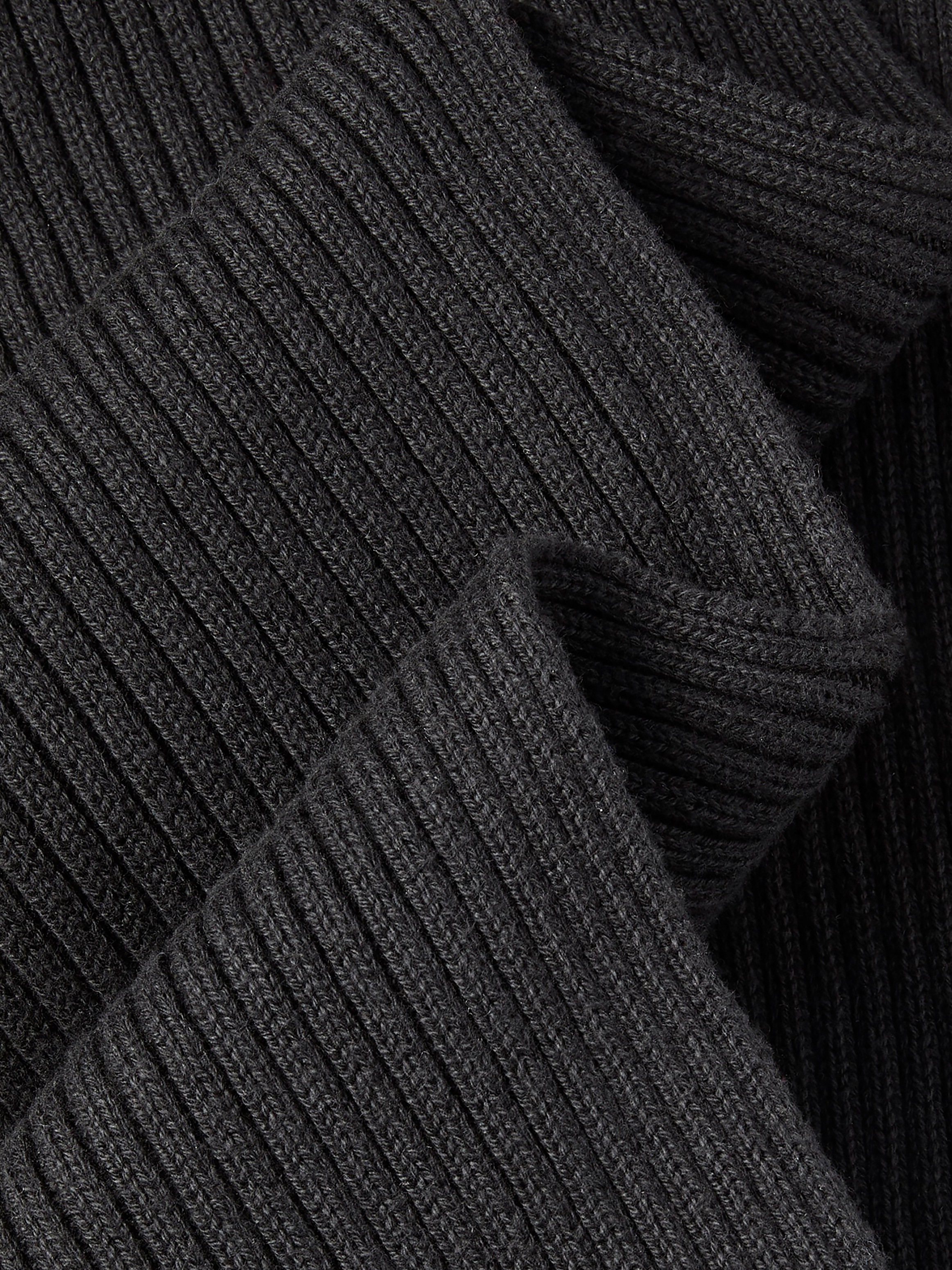 Calvin Klein Strickschal »PATCH CHUNKY RIB CTN KNIT SCARF« Regular fit mit Markenlogo