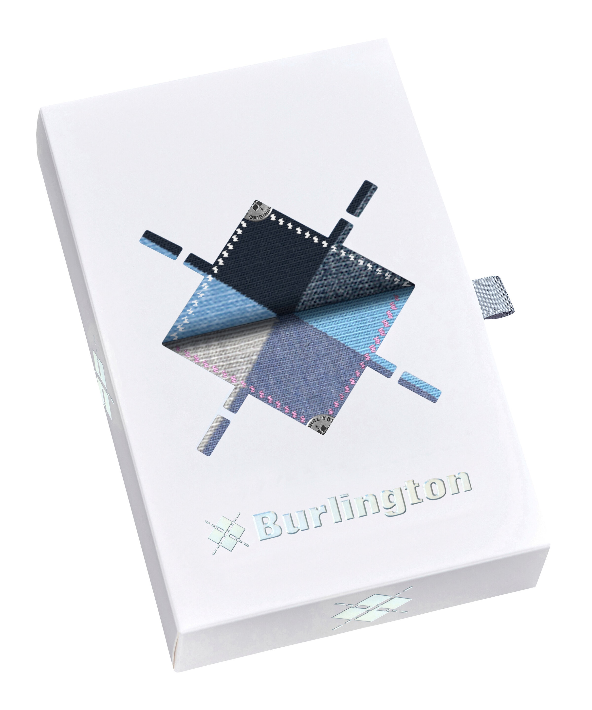 Burlington Chaussettes »Basic Gift Box« 2 paires,  Coffret cadeau, motif losanges, clip Burlington, taille unique 36-41