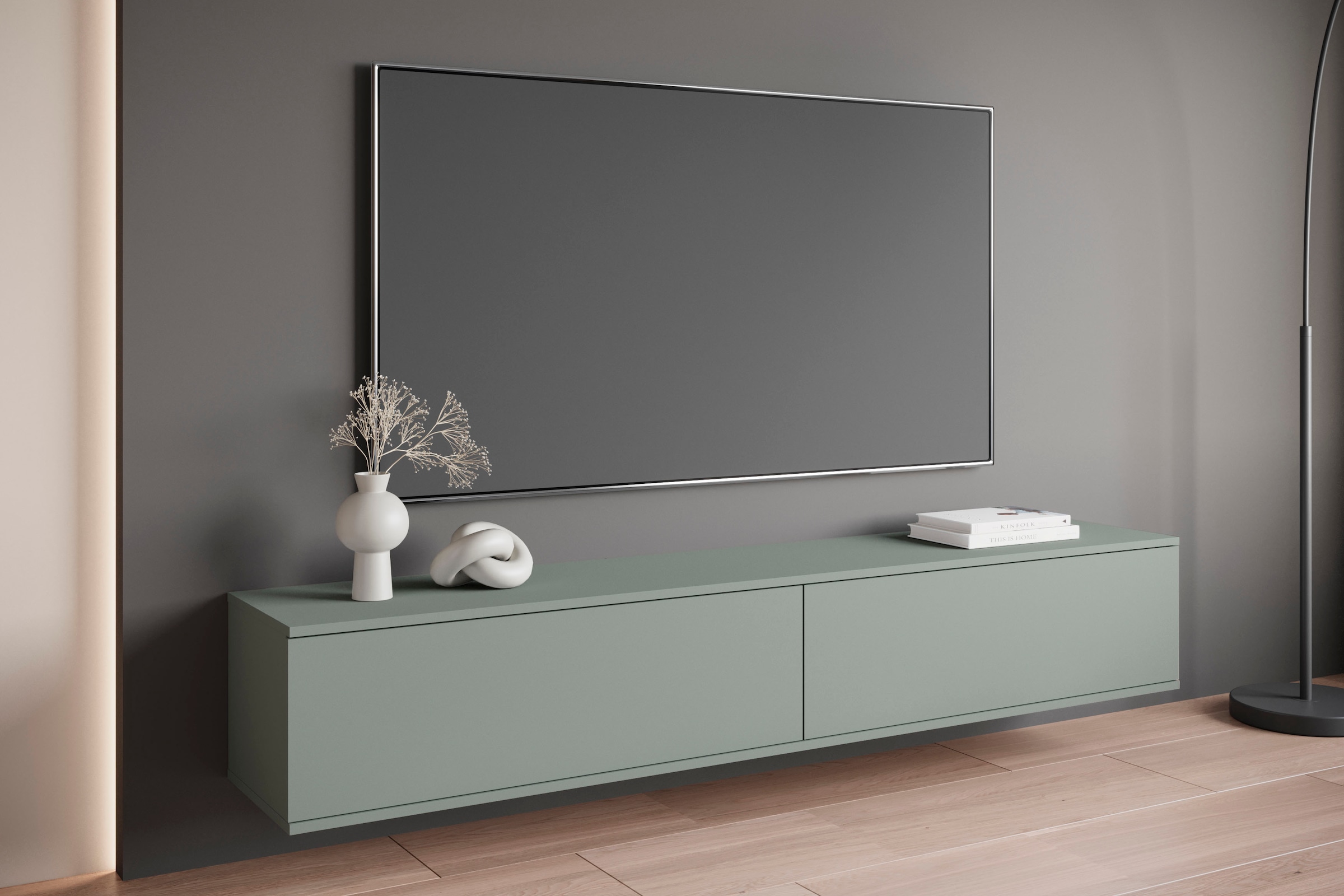 GOODproduct Lowboard »Kenia« 1 Stk. tlg. 2 Klappen – flexibel hängend oder stehend montierbar