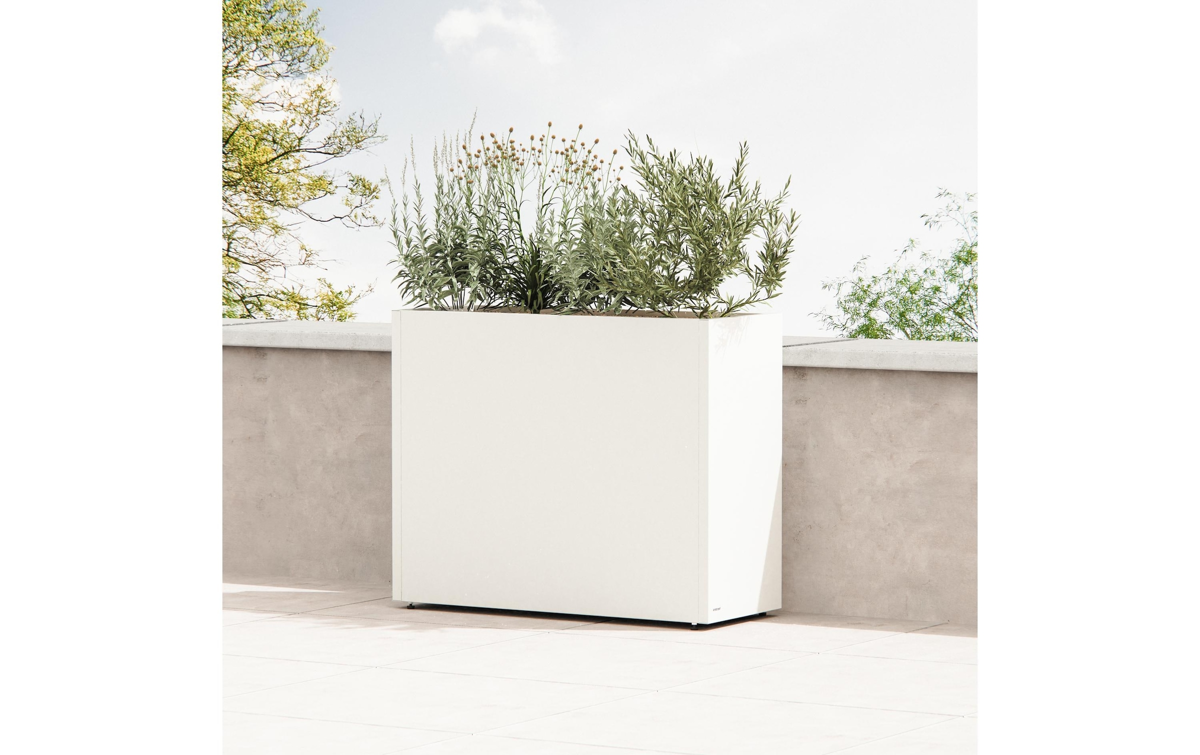 Herstera Garden Pflanzkübel »Raumteiler 40 Moon White«