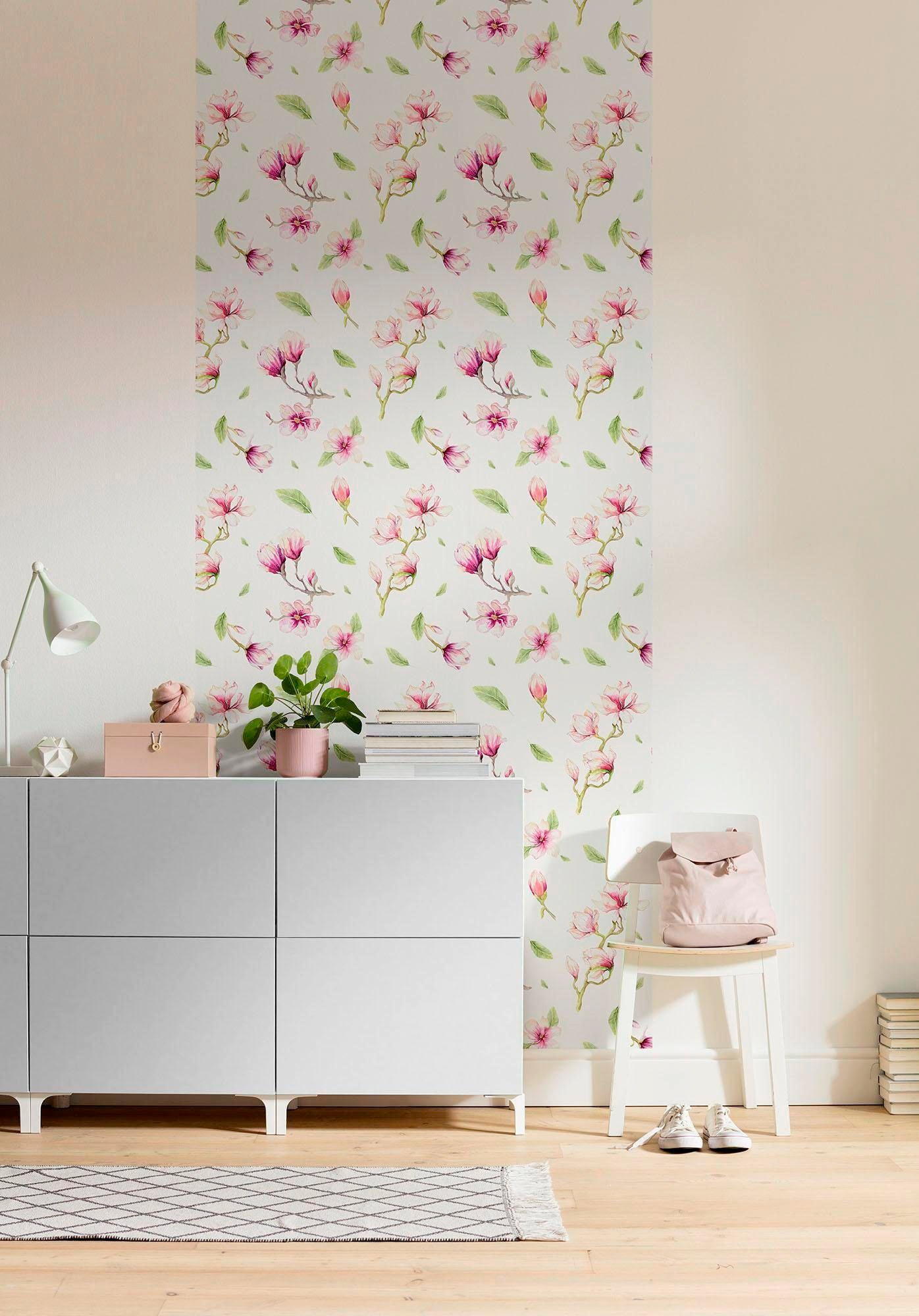 Komar Papier peint intissé »Magnolia Rappo« (Breite x Höhe), Vliestapete, 100 cm Bahnbreite