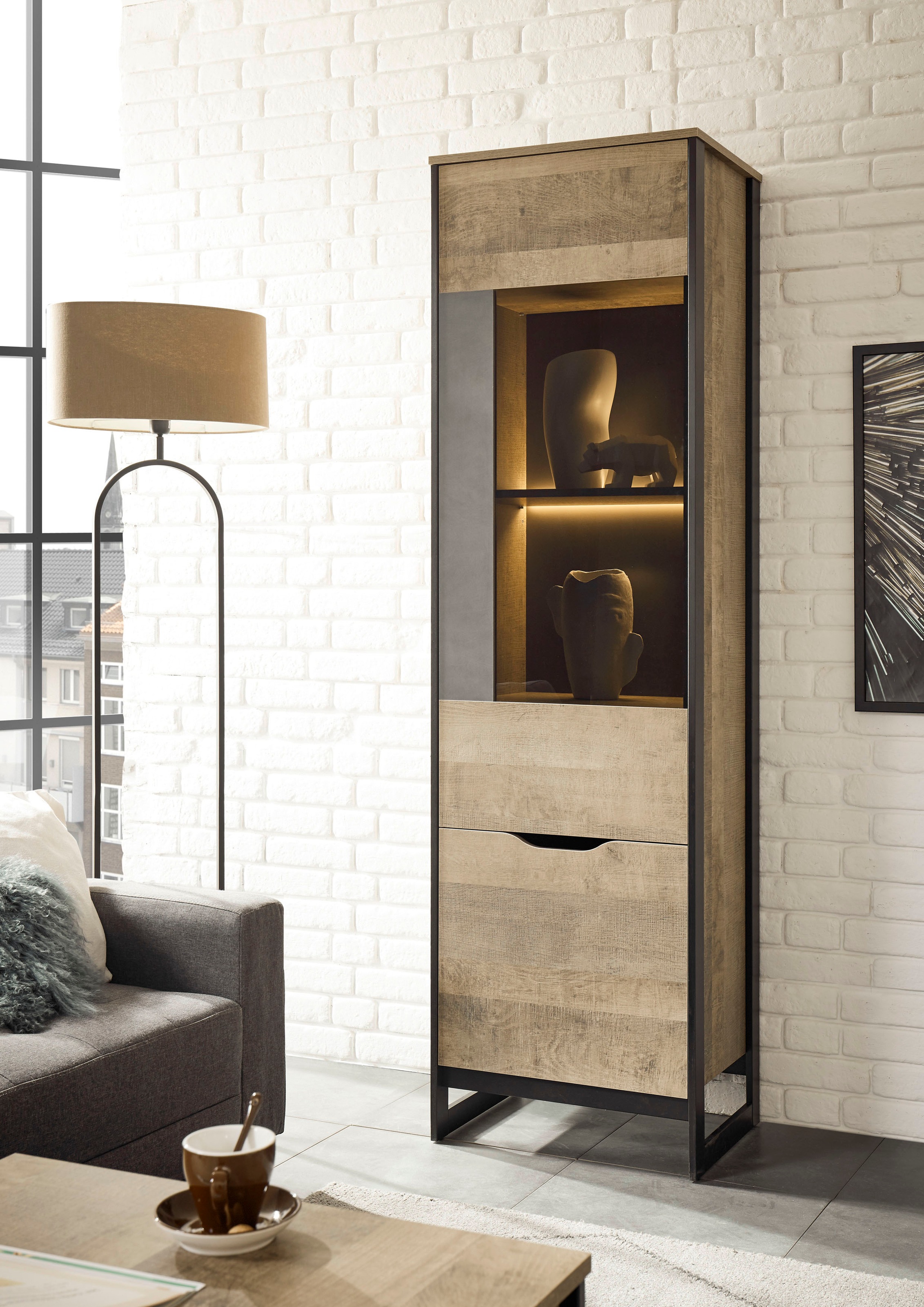 Image of Places of Style Vitrine »Malthe«, im trendigen Design bei Ackermann Versand Schweiz