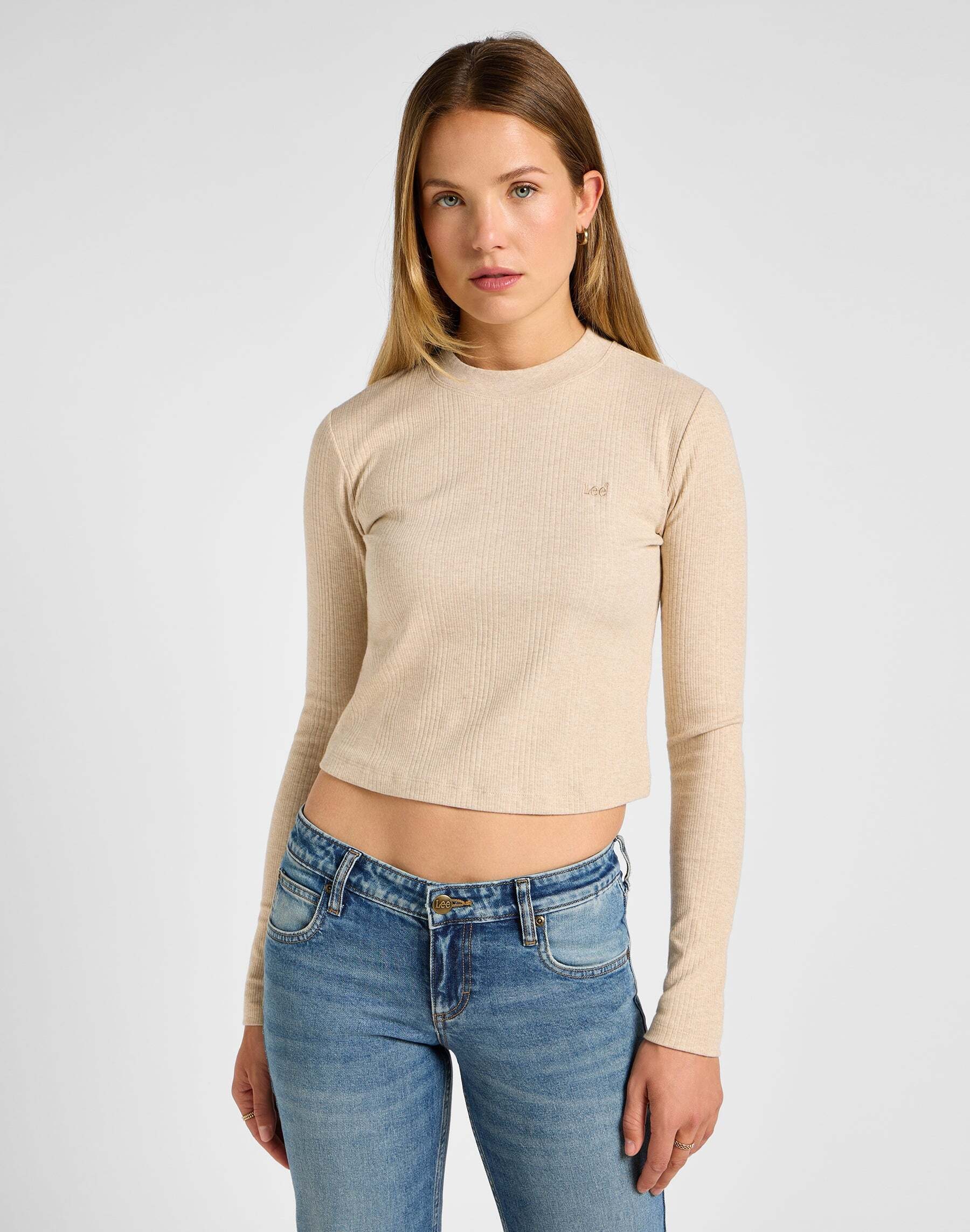 Longsweatshirt »LEE Langarmshirt Longsleeves Cropped Rib Tee«