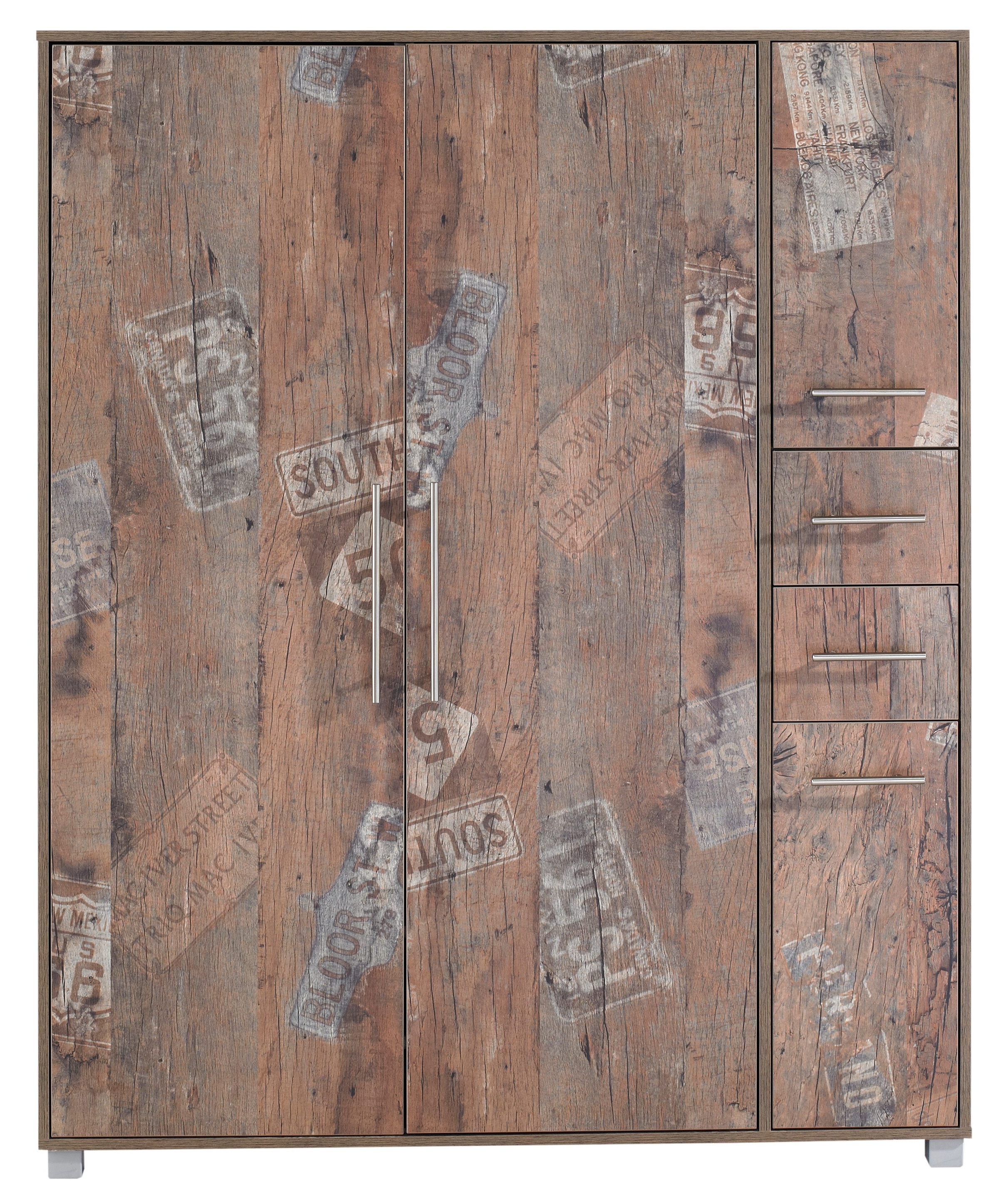 ♕ Schildmeyer Schuhschrank »Pisa«, Breite auf mit Metallgriffen versandkostenfrei cm, 132