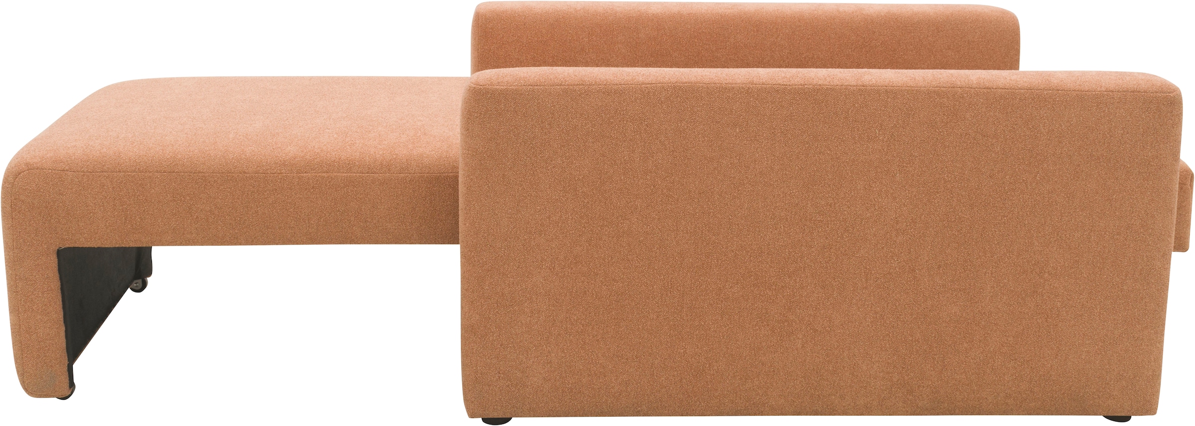 DOMO collection Sessel »Sintra ausklappbar zur Schlaffunktion, mit Rückenkissen« Feinstruktur, lachs