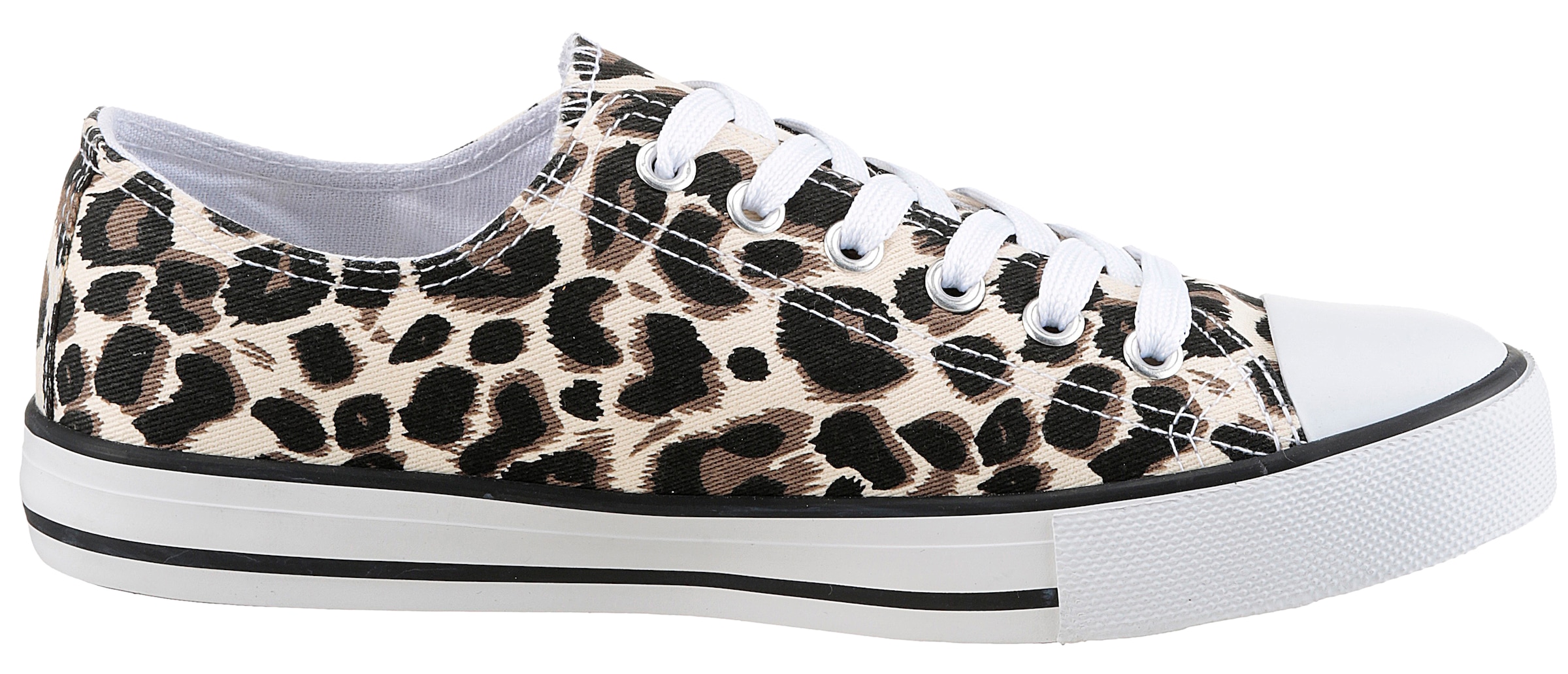 Aniston SHOES Sneakers  Freizeitschuh, Sneaker mit klassischen umlaufenden schwarzen Streifen