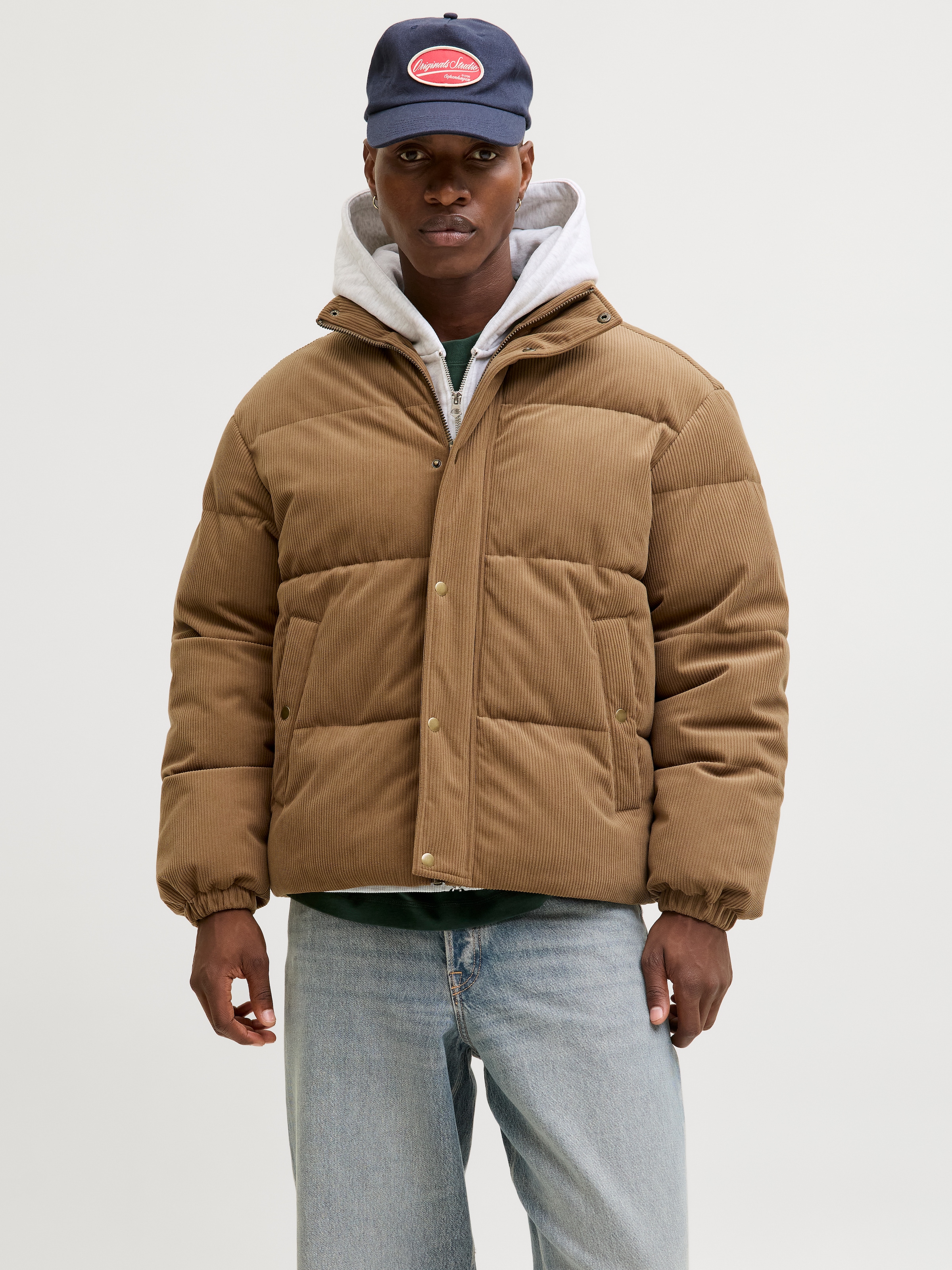 Jack & Jones Veste matelassée »JORGREENE CORDUROY PUFFER JACKET« ohne Kapuze