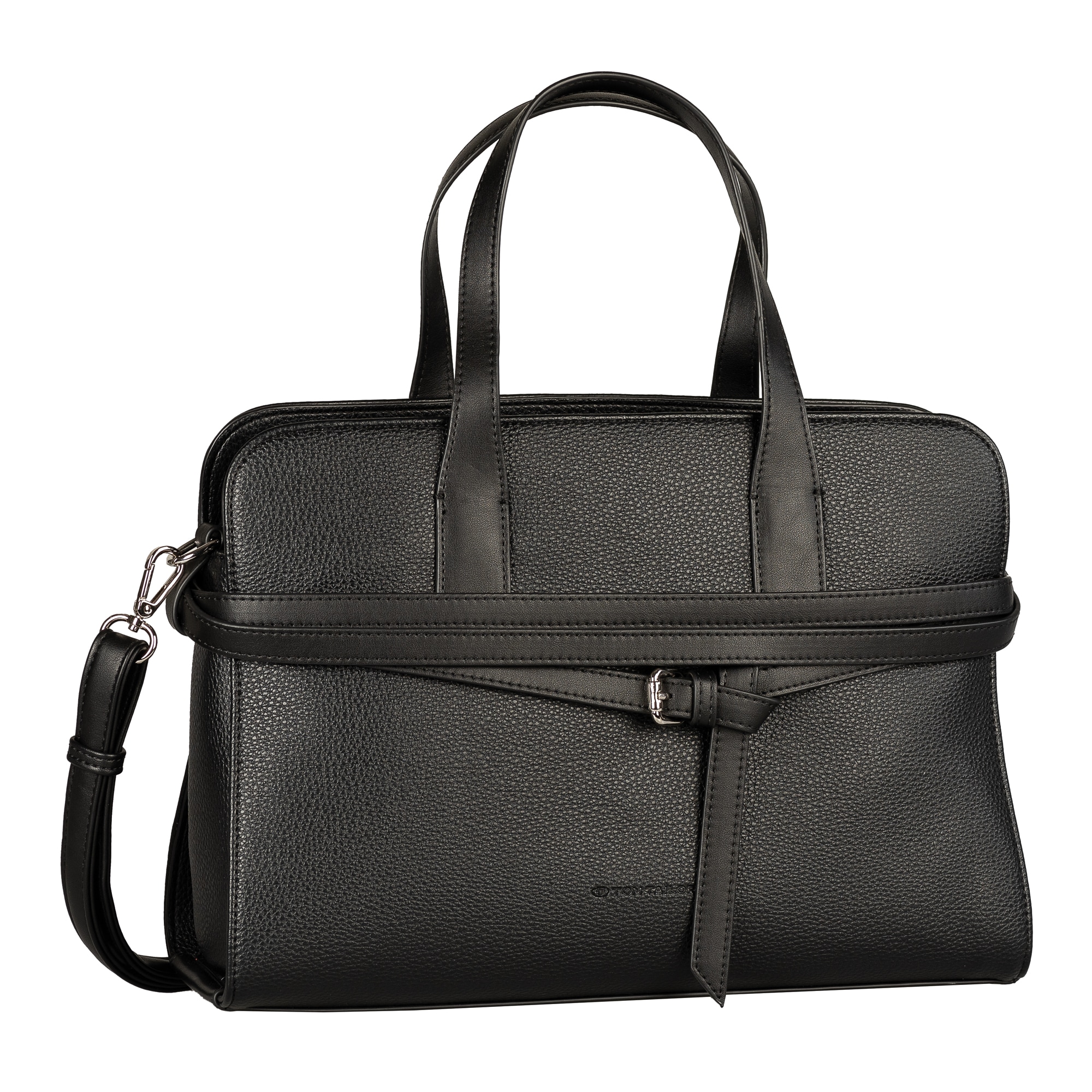 Image of TOM TAILOR Shopper "Freya" verziert mit schmalen, mehrlagigen Riemen und Metallschliesse