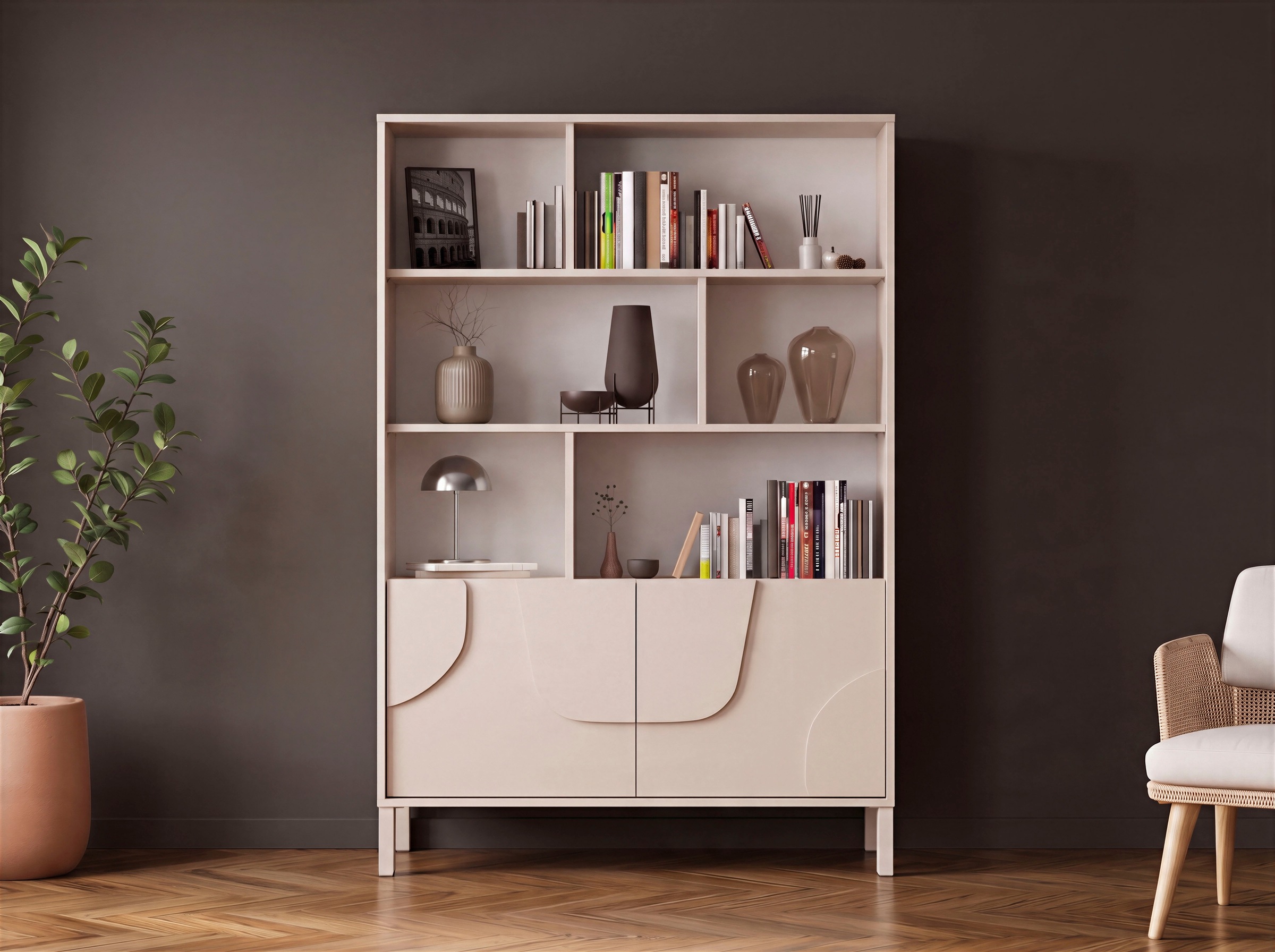 Image of GOODproduct Highboard "Stone" 3D-Design, Stauraum dekorativ & praktisch, Füsse wählbar