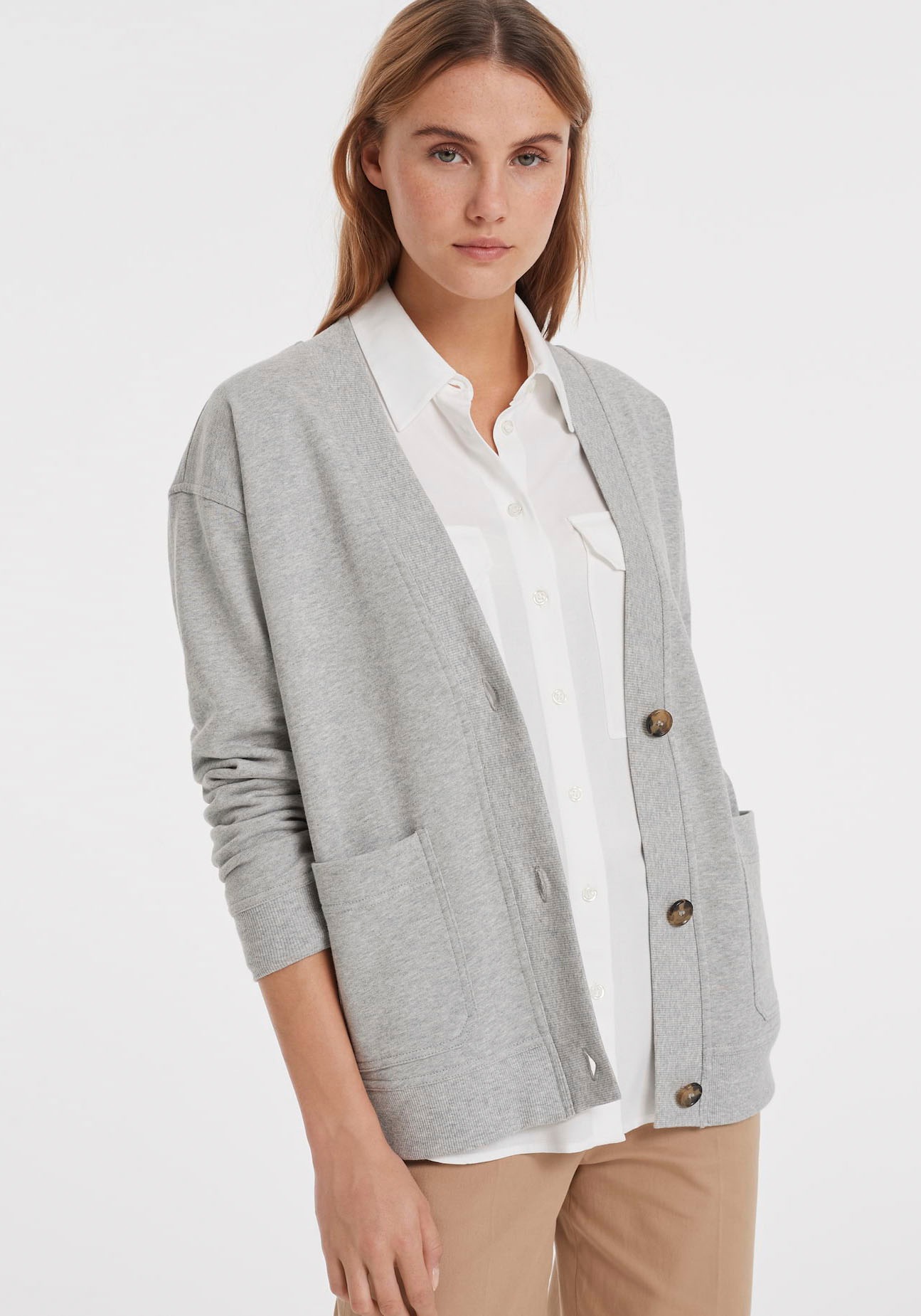 Image of OPUS Sweater »Galicia«, im Sweat-Cardigan-Look bei Ackermann Versand Schweiz