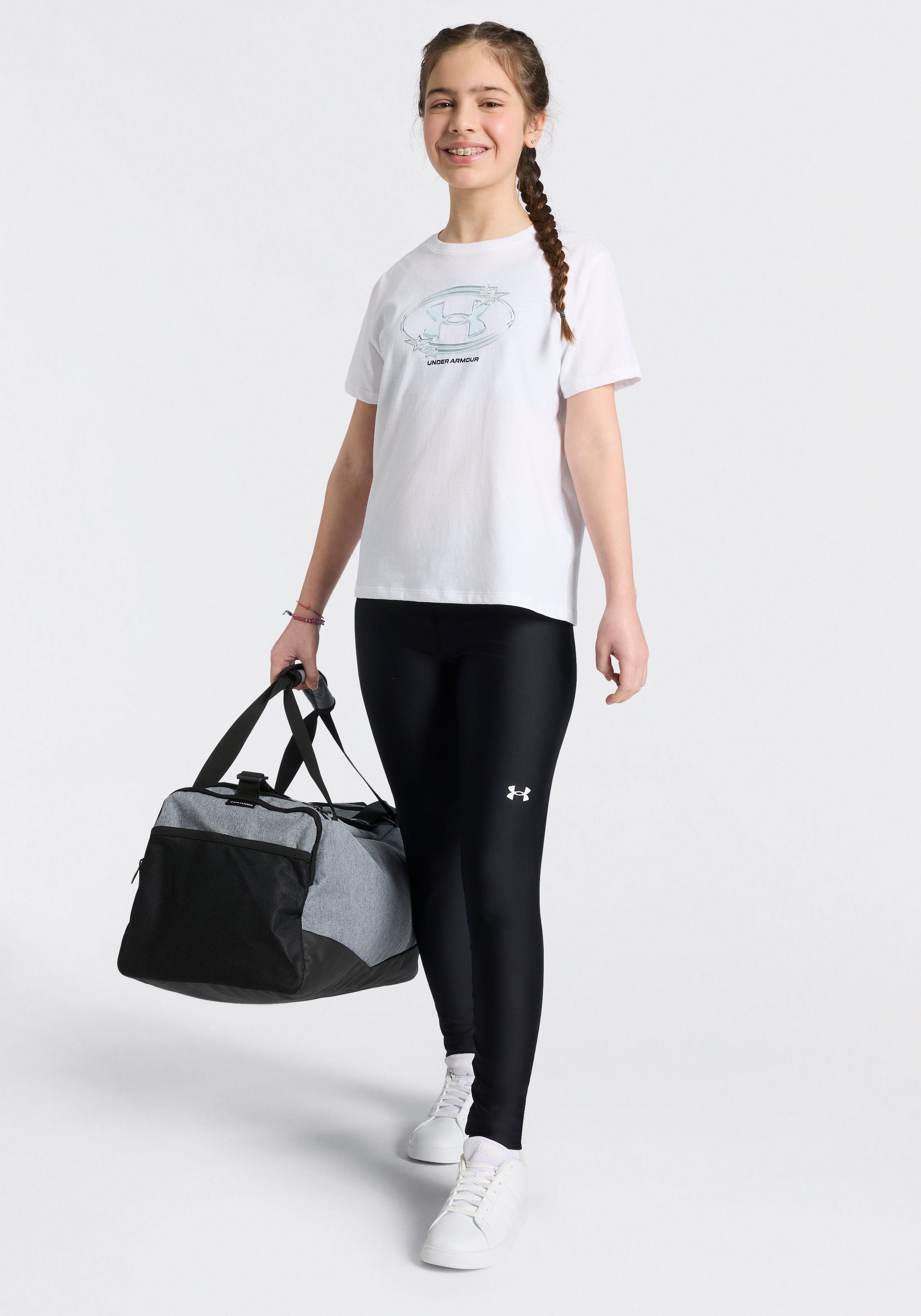 Under Armour® T-Shirt für Jugendliche, sportlicher Stil, gerippter Kragen