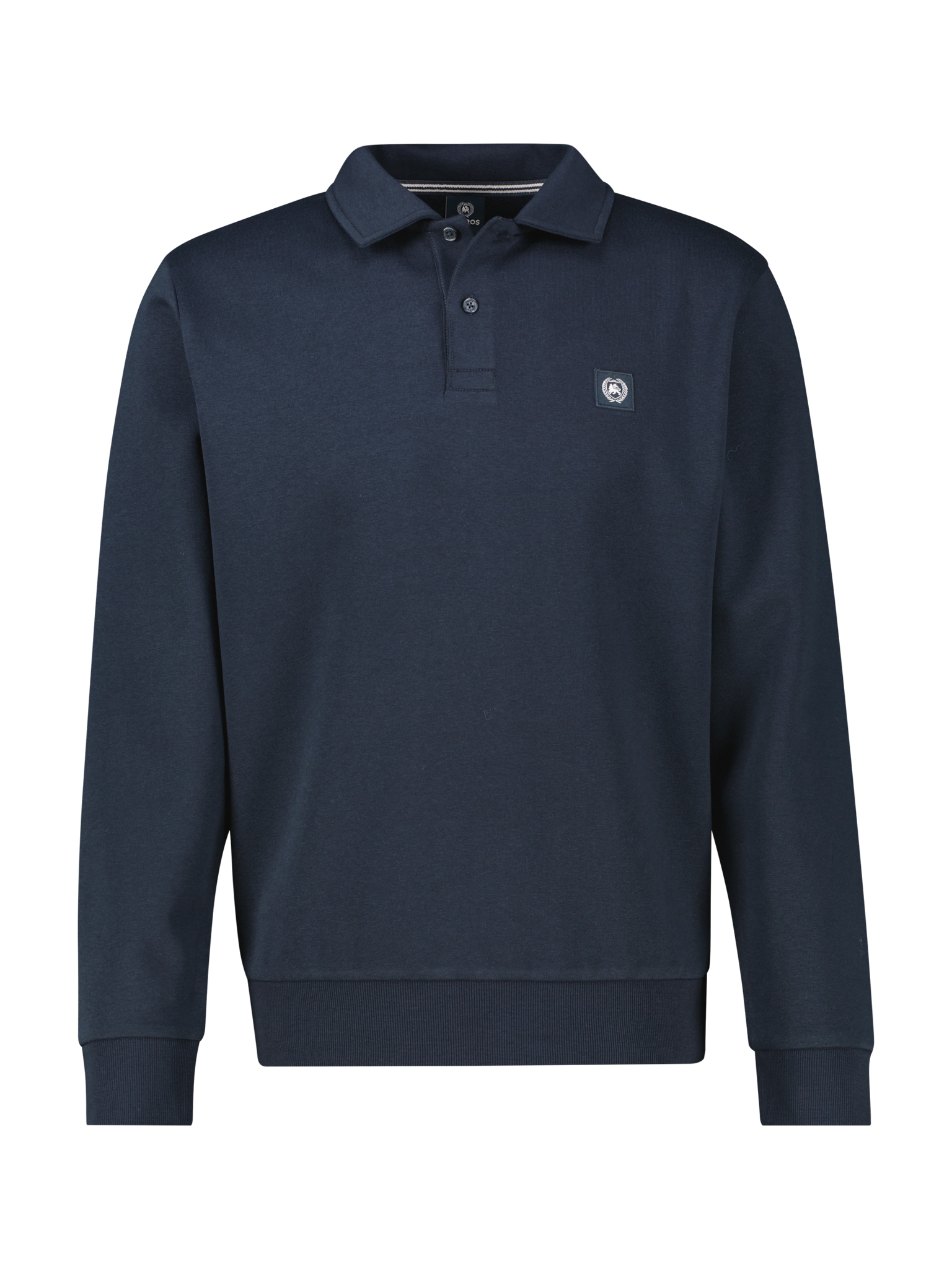 LERROS Langarm-Poloshirt »FELPA«, Sweatshirt mit Knopfleiste