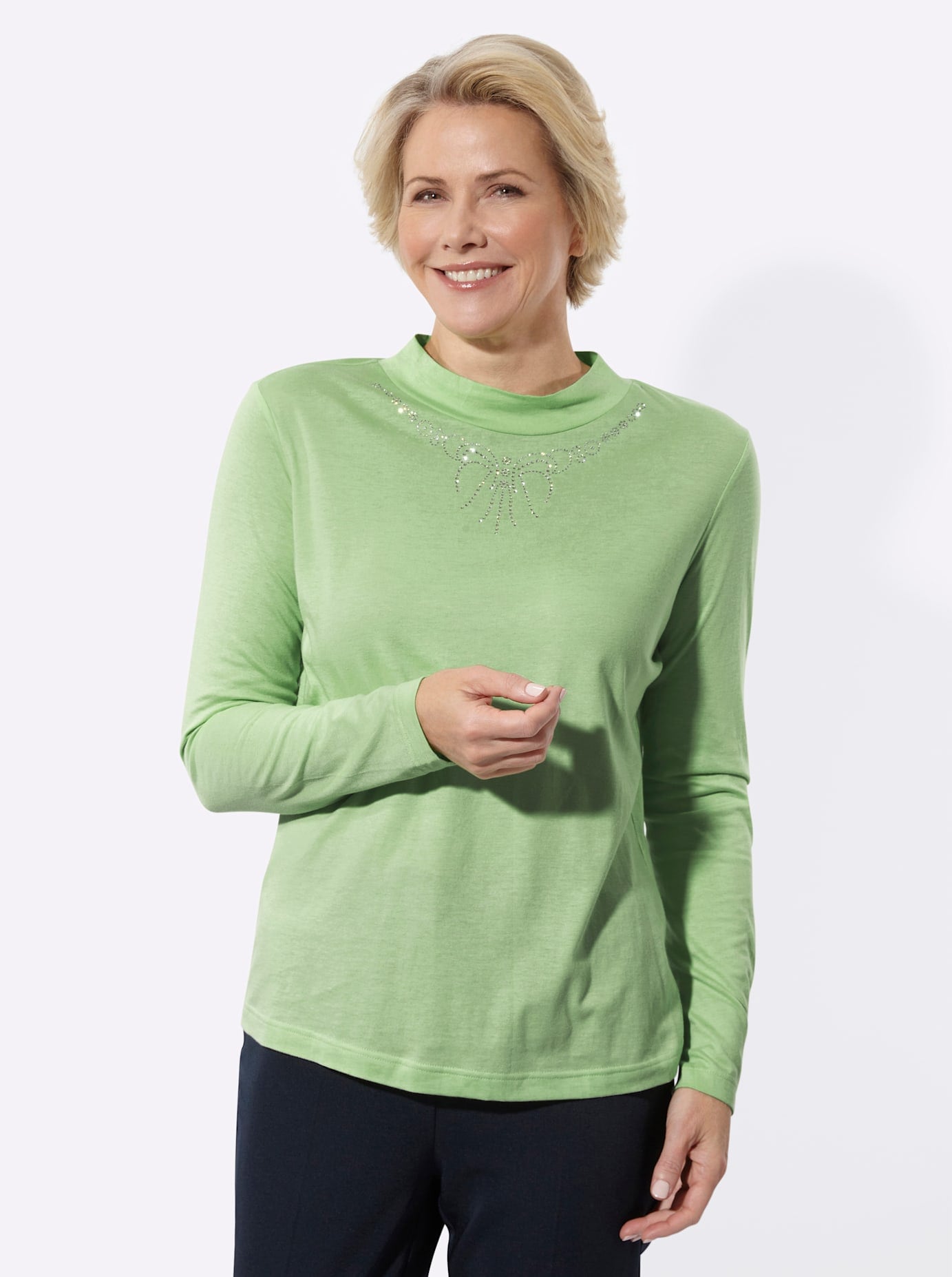 Classic Langarmshirt "Stehkragen-Shirt" 1