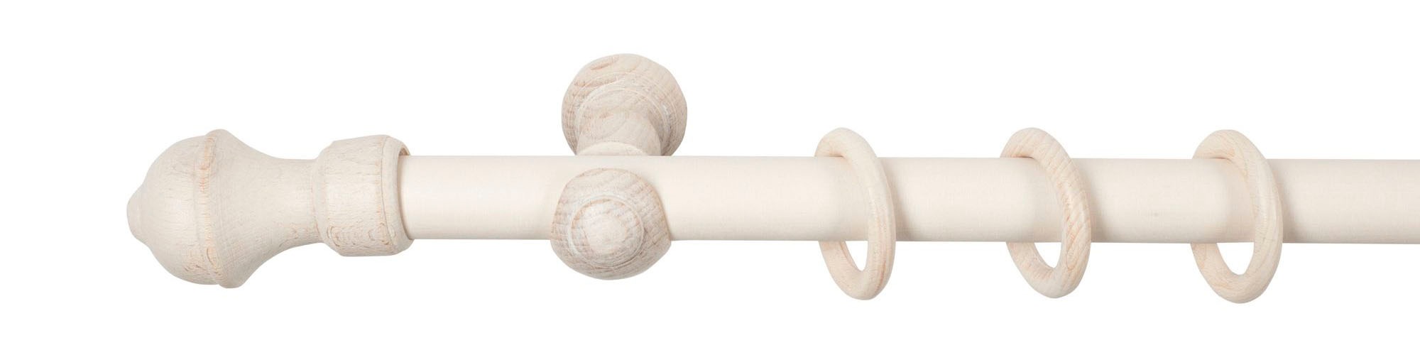 SN DECO GROUP Gardinenstange »Ares«, 1 läufig-läufig, Fixmass, 28 mm, Holz, verschiedene Längen und Farben, Komplettset