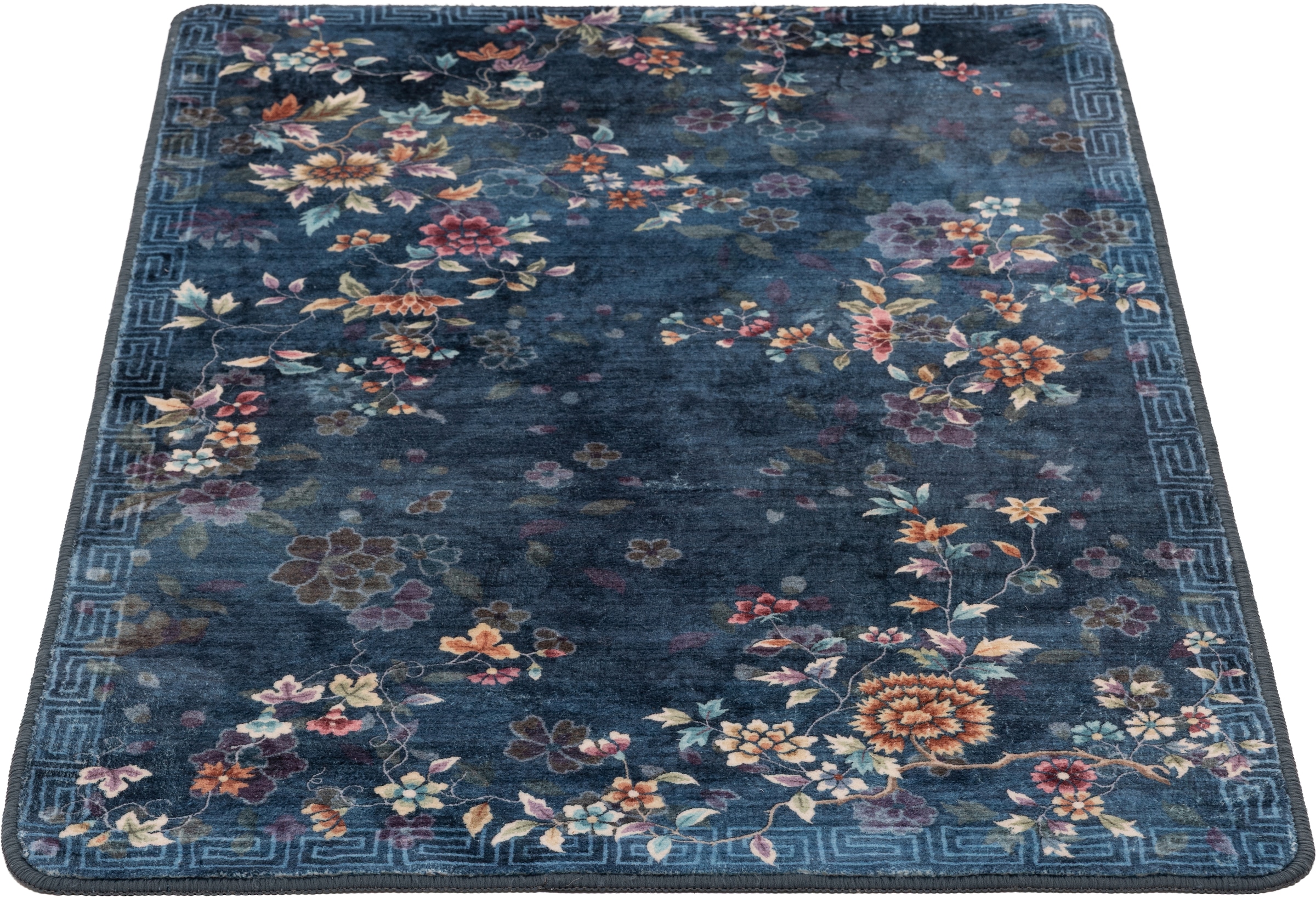 Gino Falcone Tapis de bain »Aquata GF-165, Badvorleger, Badezimmer Teppich« Höhe 7 mm revêtement antidérapant Badteppich, bedruckt, Blumen Design, rechteckig