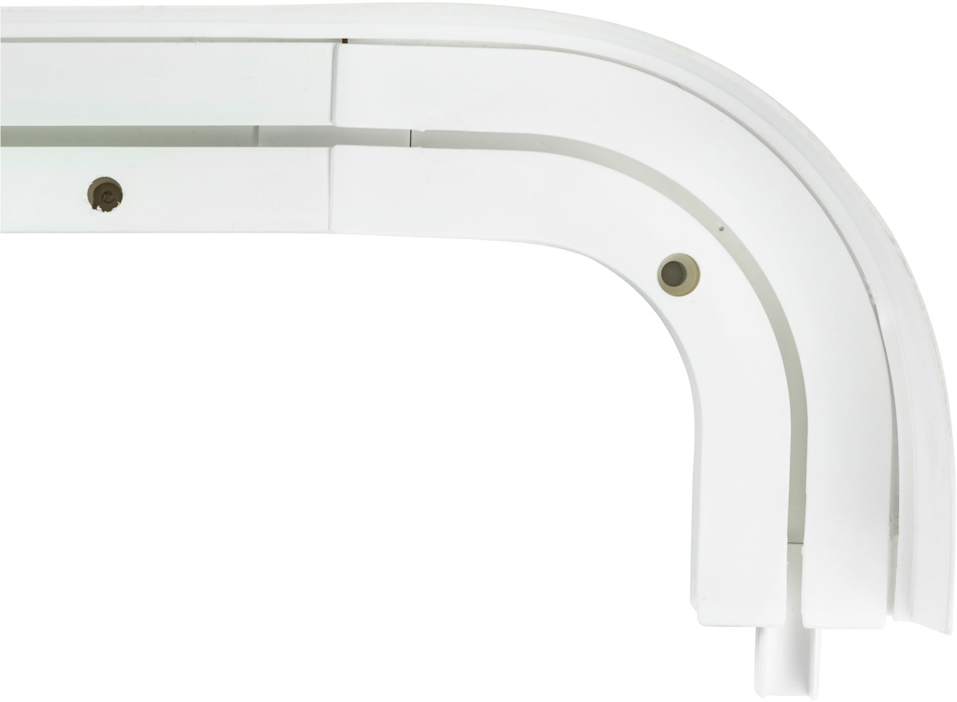 SN DECO GROUP Rail à rideaux »SH1« 1 course-läufig Dimension fixe Ensemble 1-rail, incluant arcs ronds, cache 5 cm, pré-percé, rail intérieur