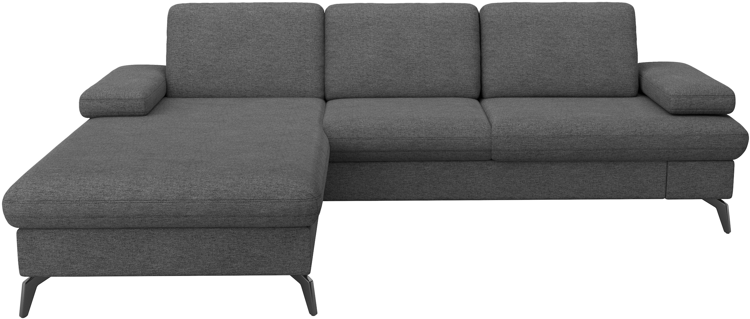 sit&more Ecksofa »Morris Jubi L-Form«, inkl. Armteilfunktion und 1 Zierkissen, wahlweise mit Bettfunktion