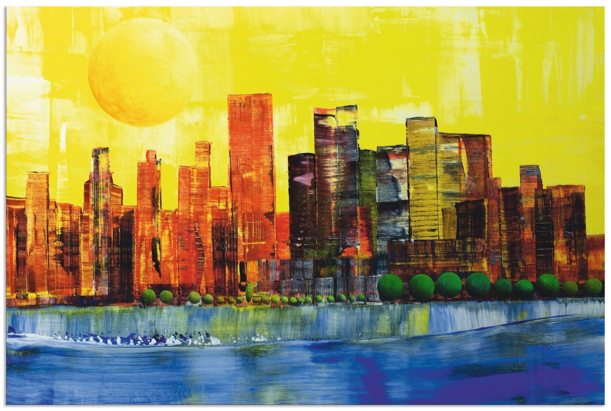 Image of Artland Wandbild »New York Silhouette«, Amerika, (1 St.), in vielen Grössen & Produktarten - Alubild / Outdoorbild für den Aussenbereich, Leinwandbild, Poster, Wandaufkleber / Wandtattoo auch für Badezimmer geeignet bei Ackermann Versand Schweiz