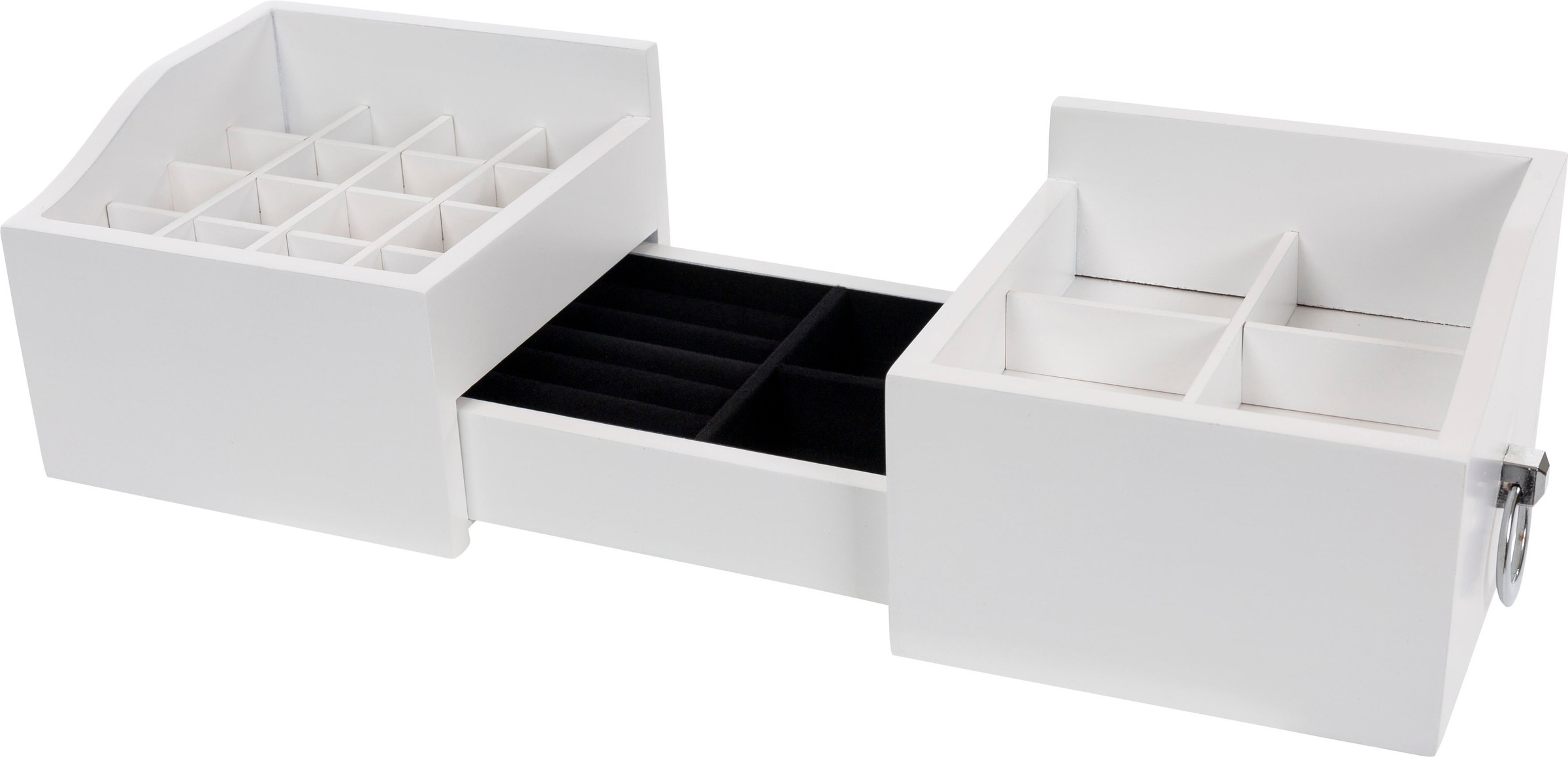 Myflair Möbel & Accessoires Kosmetikbox "Marlisa, weiß" ausziehbar, auch ideal als Schmuckkasten