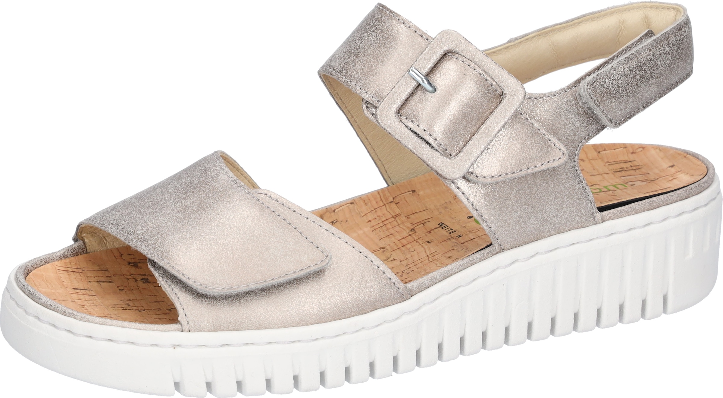 Image of Waldläufer Plateausandale "H-WILLOW" Sommerschuh, Klettschuh, Bequemschuh mit Korkfussbett, H-Weite