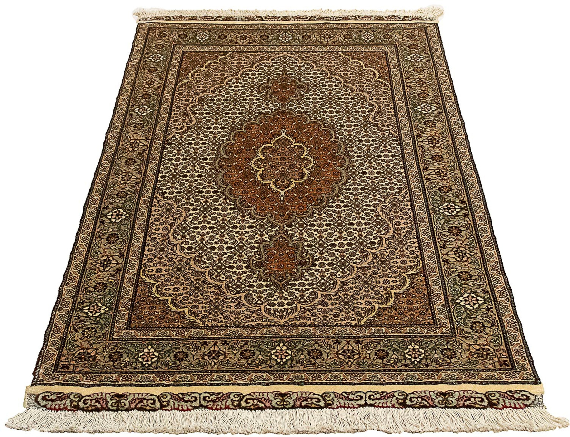Image of morgenland Orientteppich »Perser - Täbriz - Royal - 130 x 78 cm - beige«, rechteckig, 7 mm Höhe, Wohnzimmer, Handgeknüpft, Einzelstück mit Zertifikat bei Ackermann Versand Schweiz