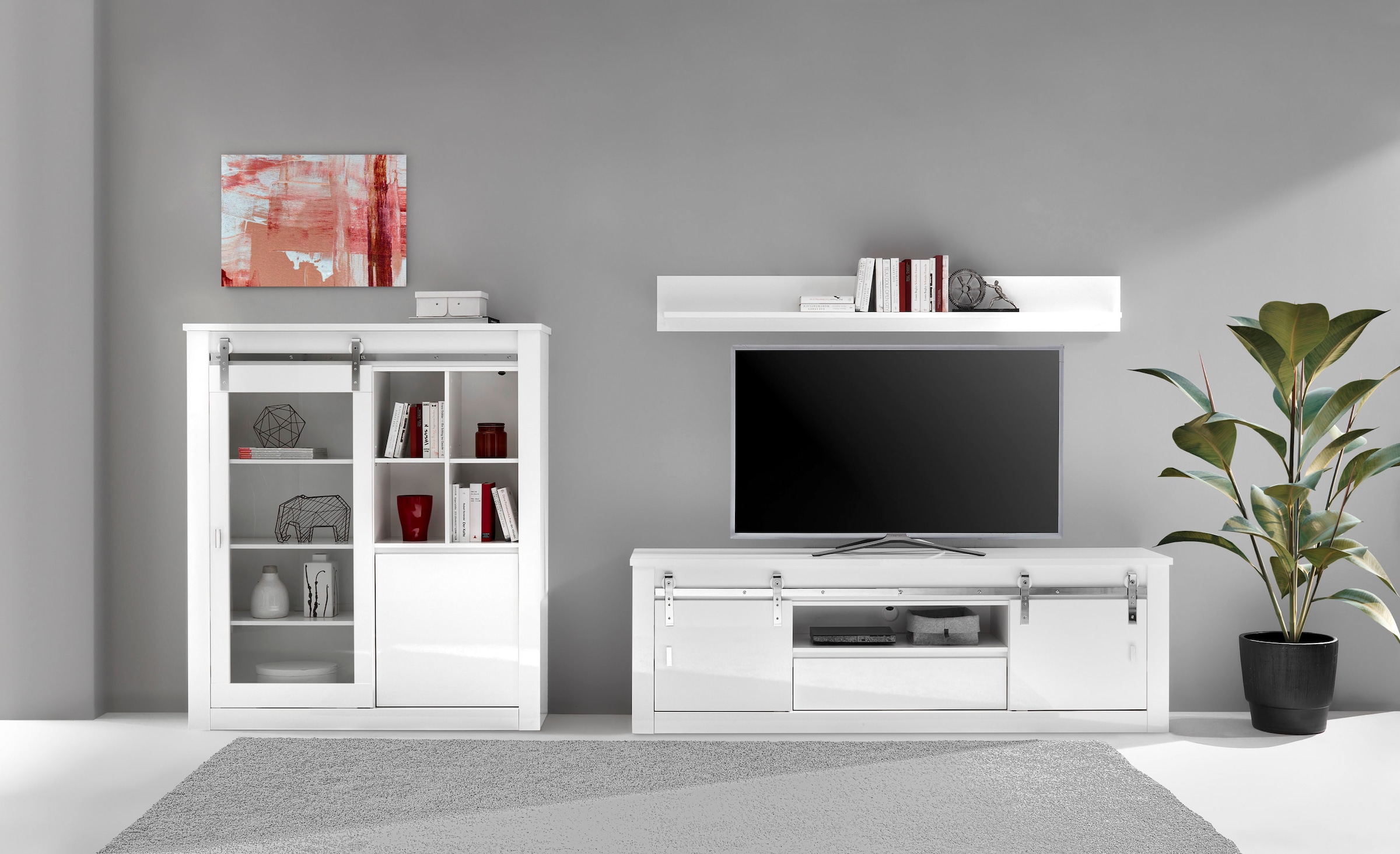 Home affaire Tableau mural »Daytona, modernes Wandregal, Wandhalter mit Ablagefläche, 183 cm breit« vielseitig einsetzbares Hängeregal