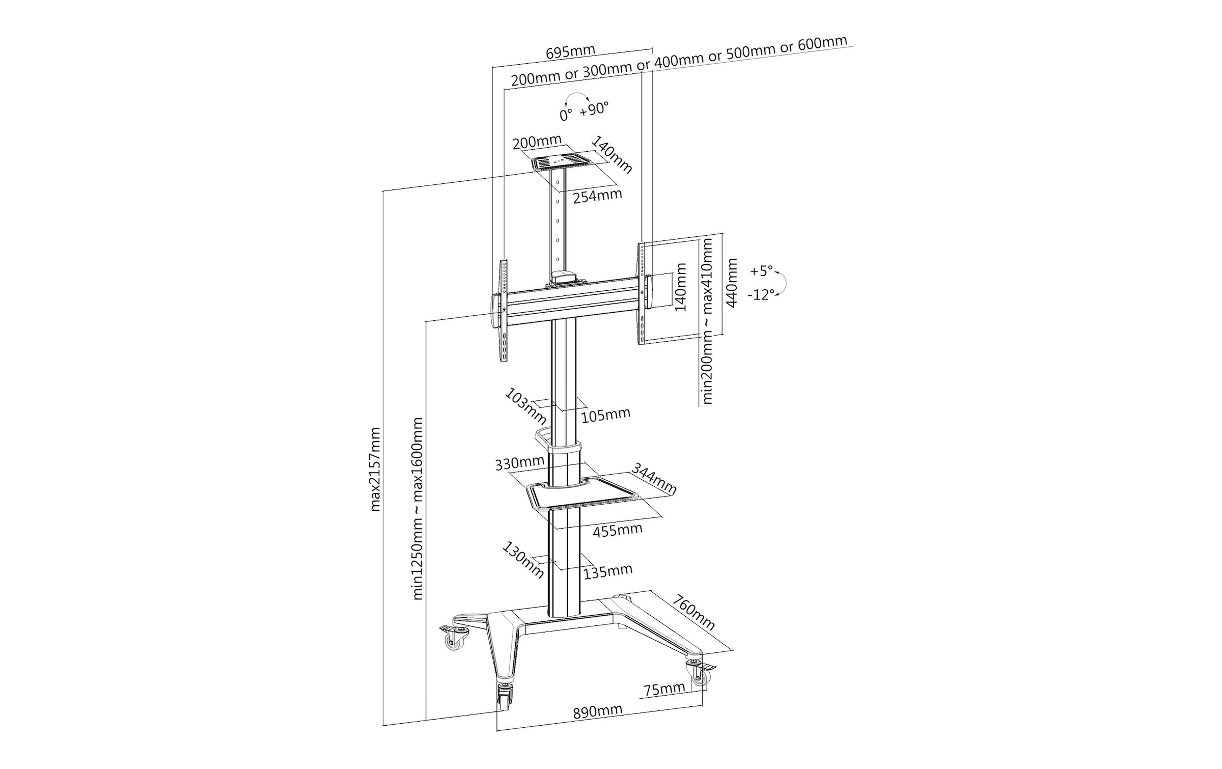 TV-Ständer »PureMounts PDS-0002C Pur«