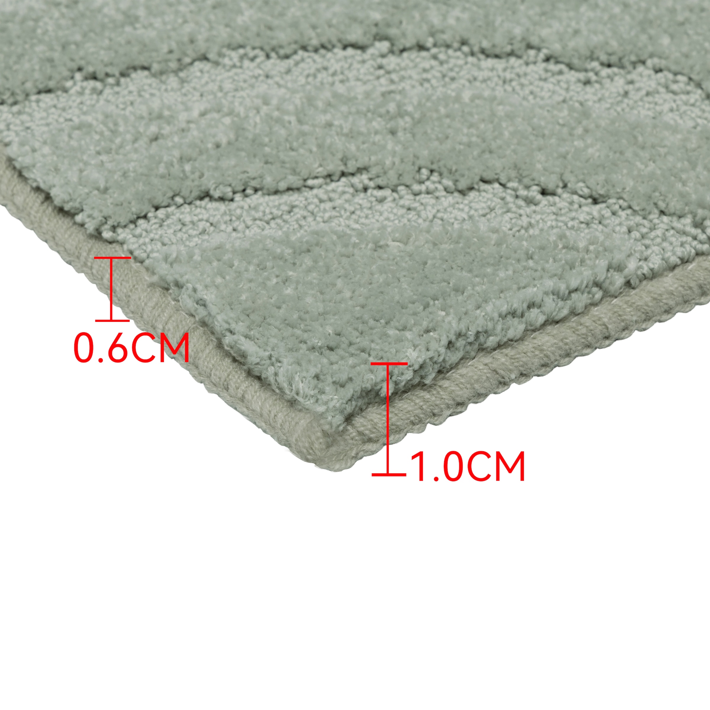 GOODproduct Tapis de bain »Regona Scandi, Badvorleger, Badezimmer Teppich, Duschvorleger« Höhe 10 mm revêtement antidérapant Résistant Tapis de bain, couleurs unies, effet relief, motif moderne, Zen