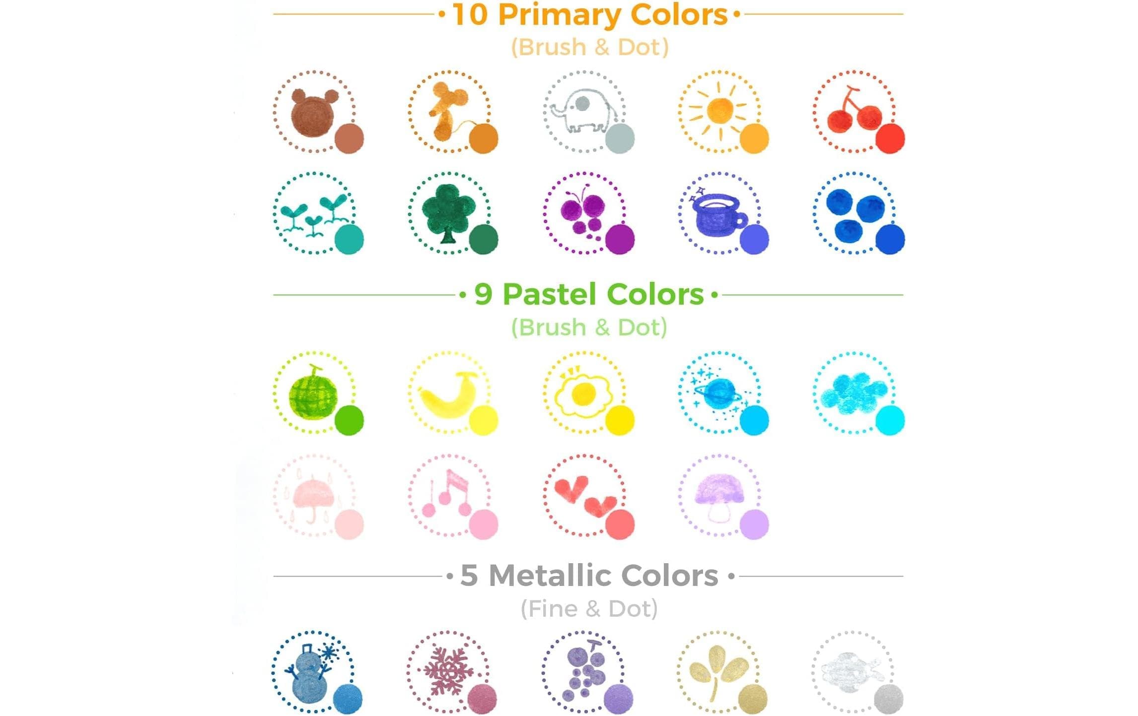   Marker »Ohuhu Kumimi für Kinder 24 Stück«