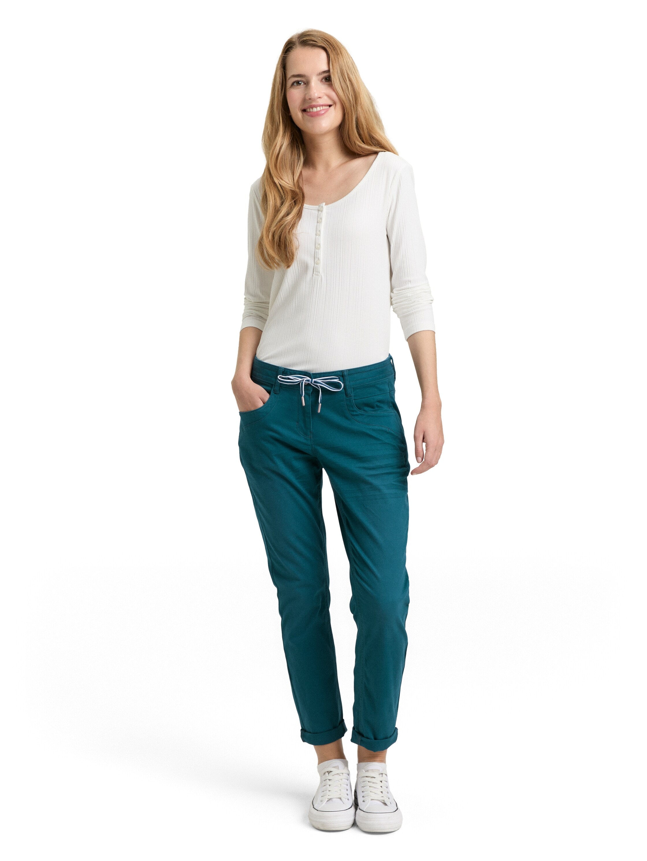 TOM TAILOR Pantalon 7/8 »Tapered«  mit Bindeband am Bündchen