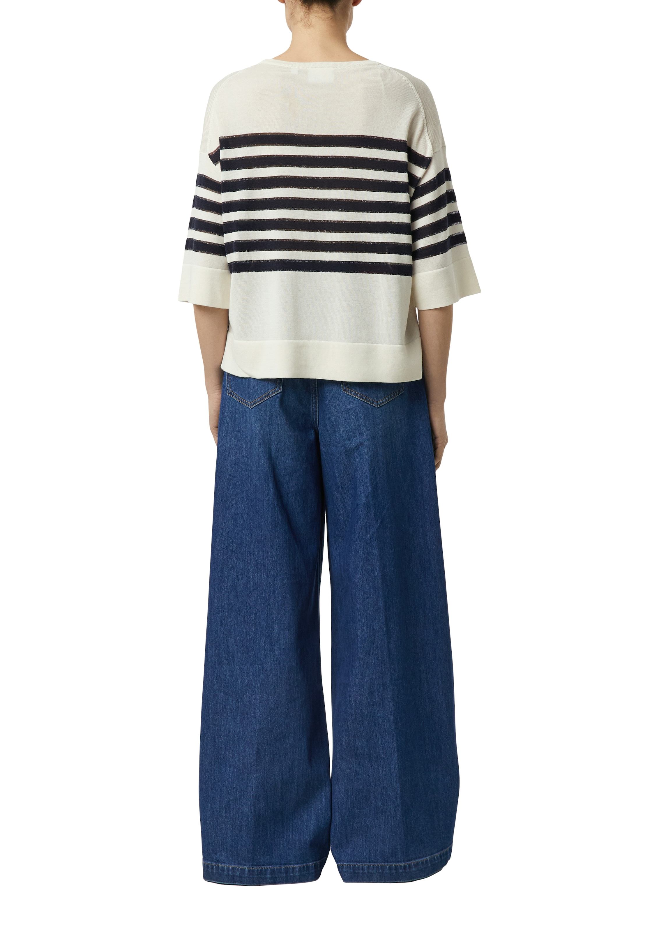 Comma Pull de plage 3/4-Arm mit Glitzerstreifen