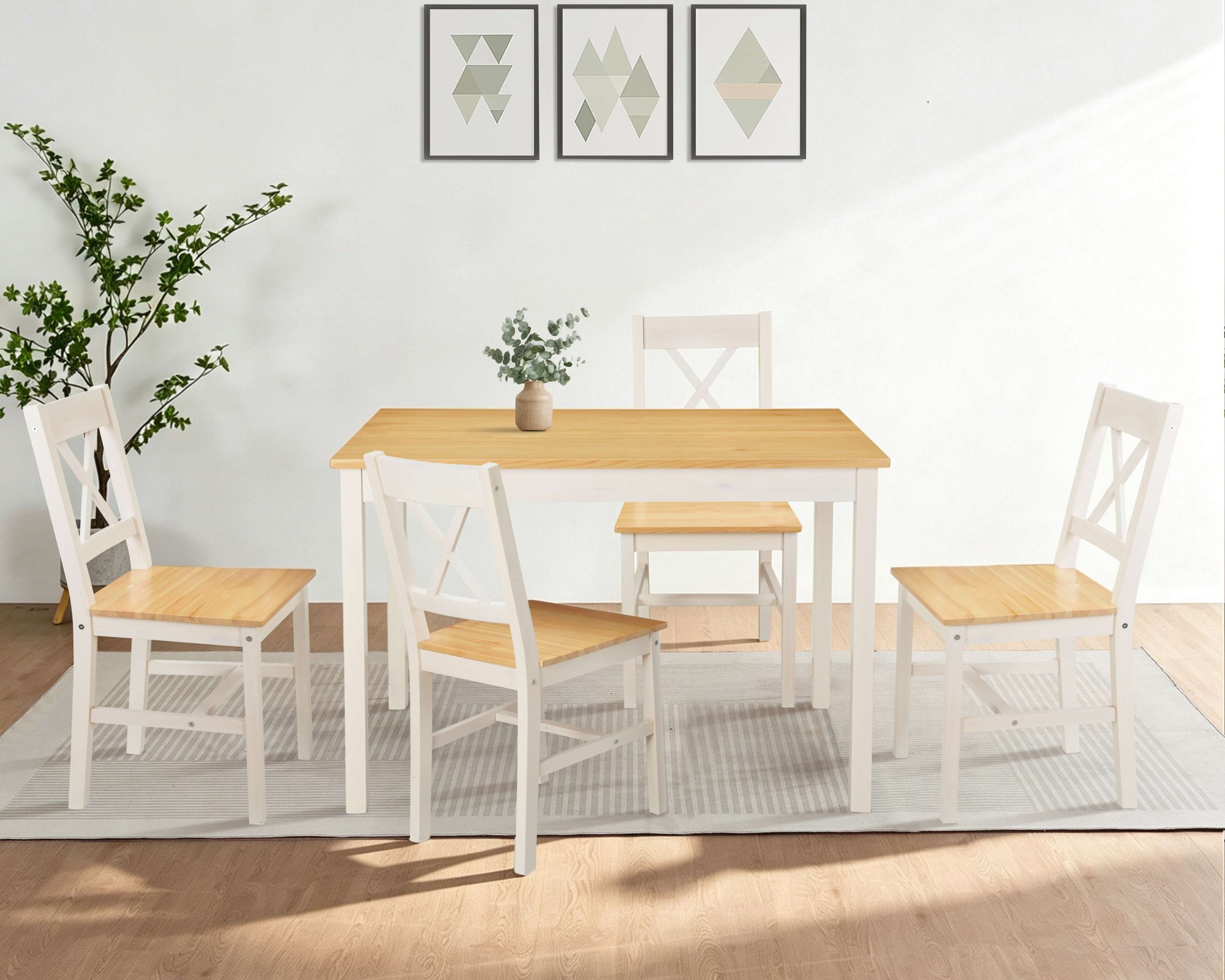 OTTO home Esszimmerstuhl "Willow" (Set) 2 Stk.aus massivem Kiefernholz, lackiert, pflegeleicht, bis 130 kg belastbar