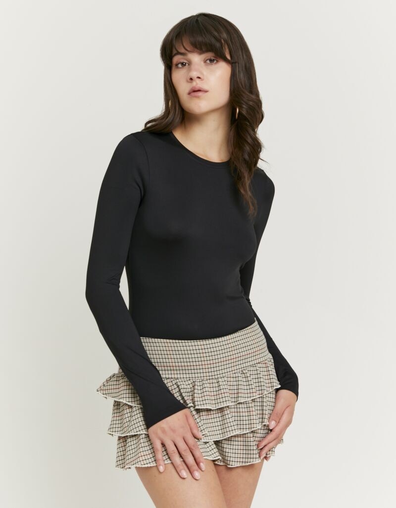 Image of Tally Weijl Langarmshirt "STSPATYDIAL" Materialmix, eng anliegend