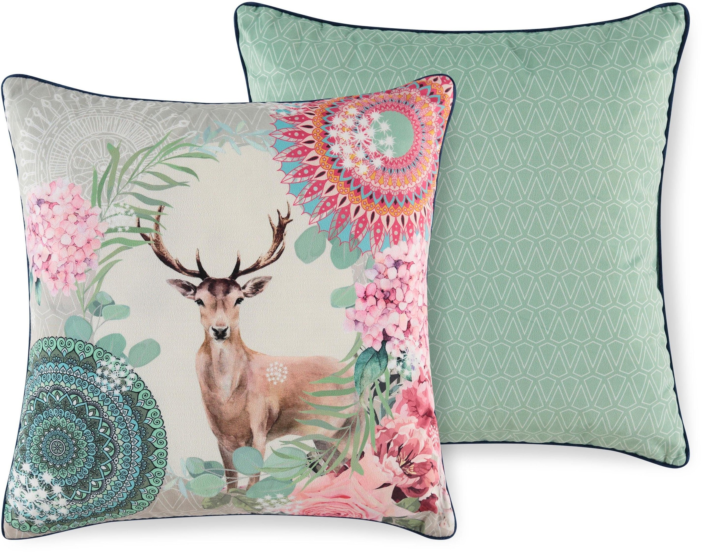 Image of hip Dekokissen »Erlenda«, (1 St.), mit Hirsch und Mandalas bei Ackermann Versand Schweiz