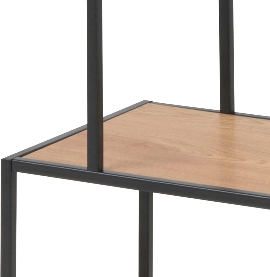 ACTONA GROUP Bücherregal Metallgestell, 3 Einlegeböden und asymmetrischen Details, Höhe 114 cm