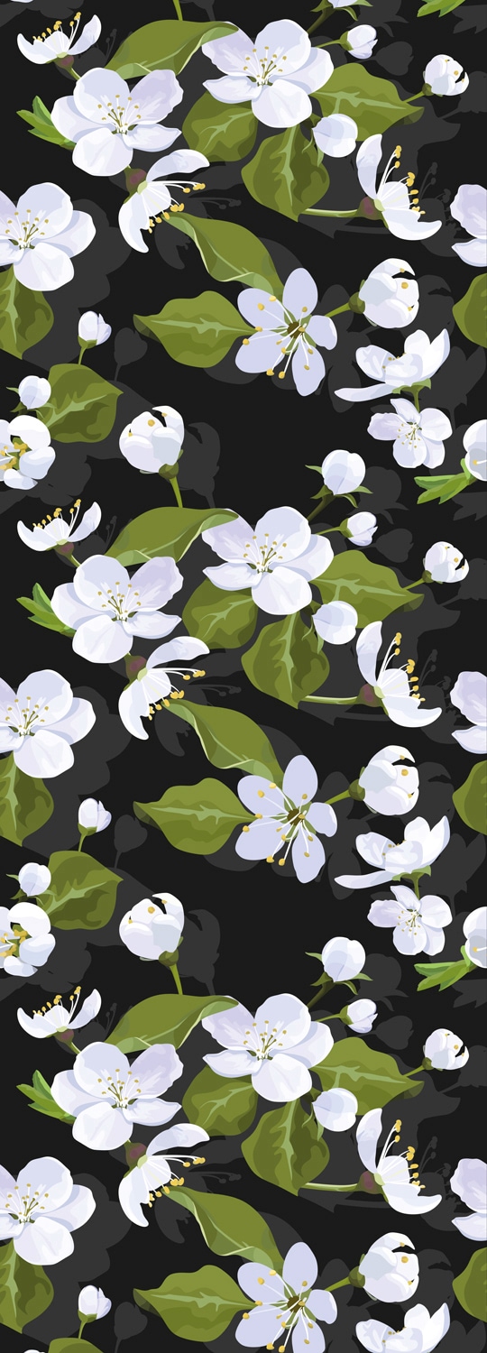 Image of queence Vinyltapete "Amina" Motiv bedruckt botanisch floral gemustert natürlich glatt 90x250cm, selbstklebend, kinderleichte Anbringung, Sticker