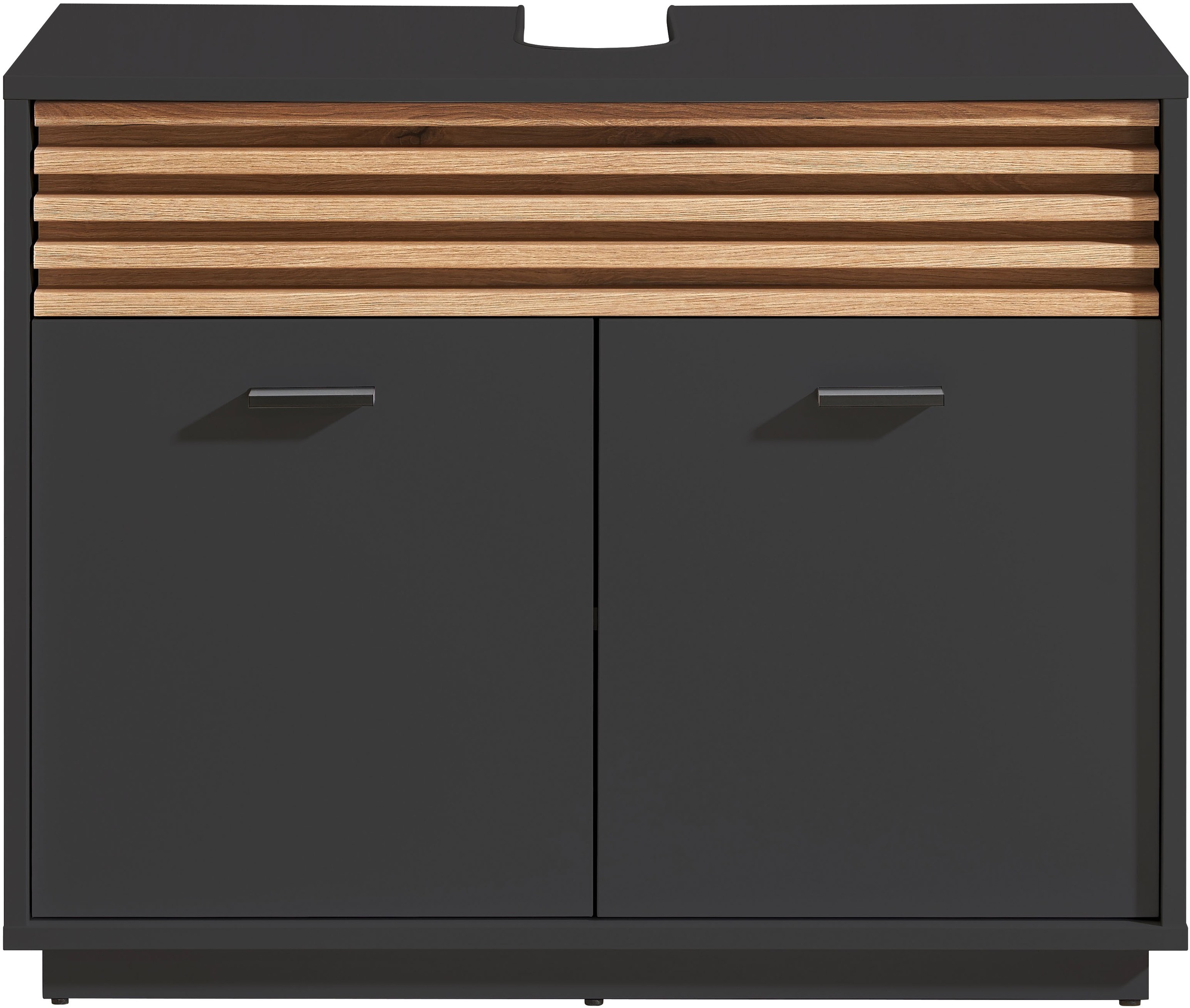 BASIC by Balculina Armoire sous lavabo »Liguria B/H/T 80x64x40 cm« 1 cuis tlg. Largeur 80cm, tiroir sous plan, FSC-Mix 70%