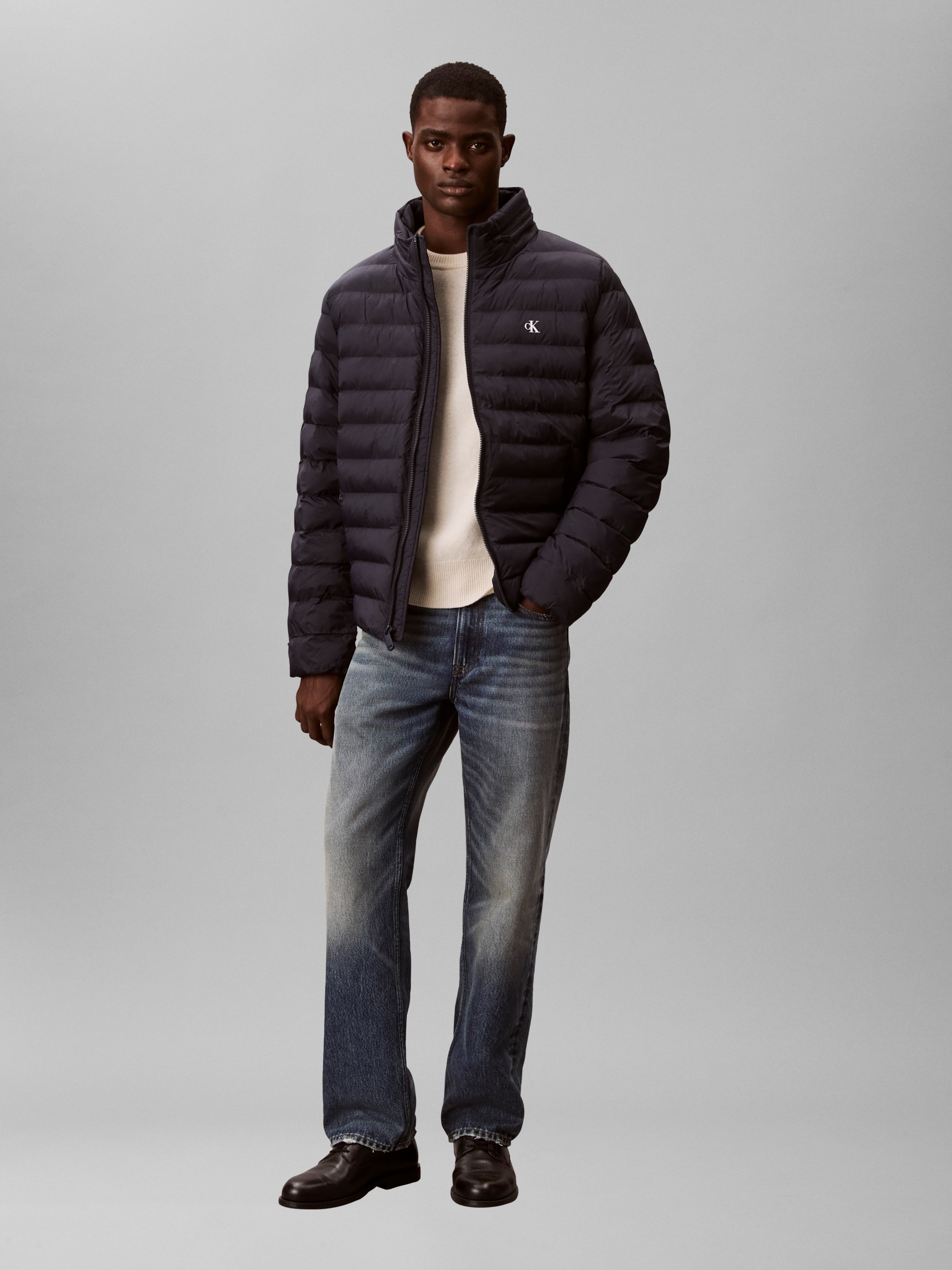 Calvin Klein Jeans Veste matelassée »LS NYLN MD WT HDD  F« mit Kapuze Regular fit mit Kapuze im Kragen