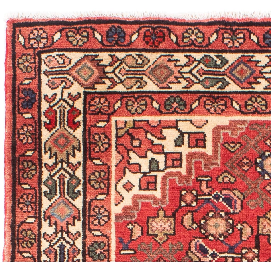 morgenland Orientteppich »Perser - Nomadic - 155 x 110 cm - rot«, rechteckig, Wohnzimmer, Handgeknüpft, Einzelstück mit Zertifikat