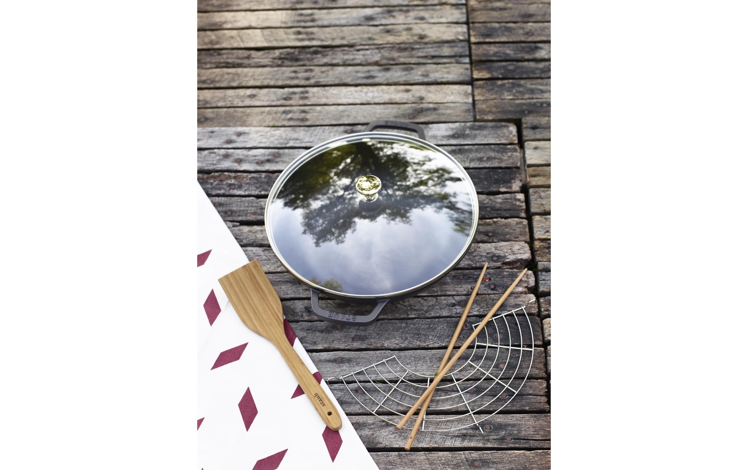 STAUB Wok »mit Glasdeckel 30 cm, 4,4 l«