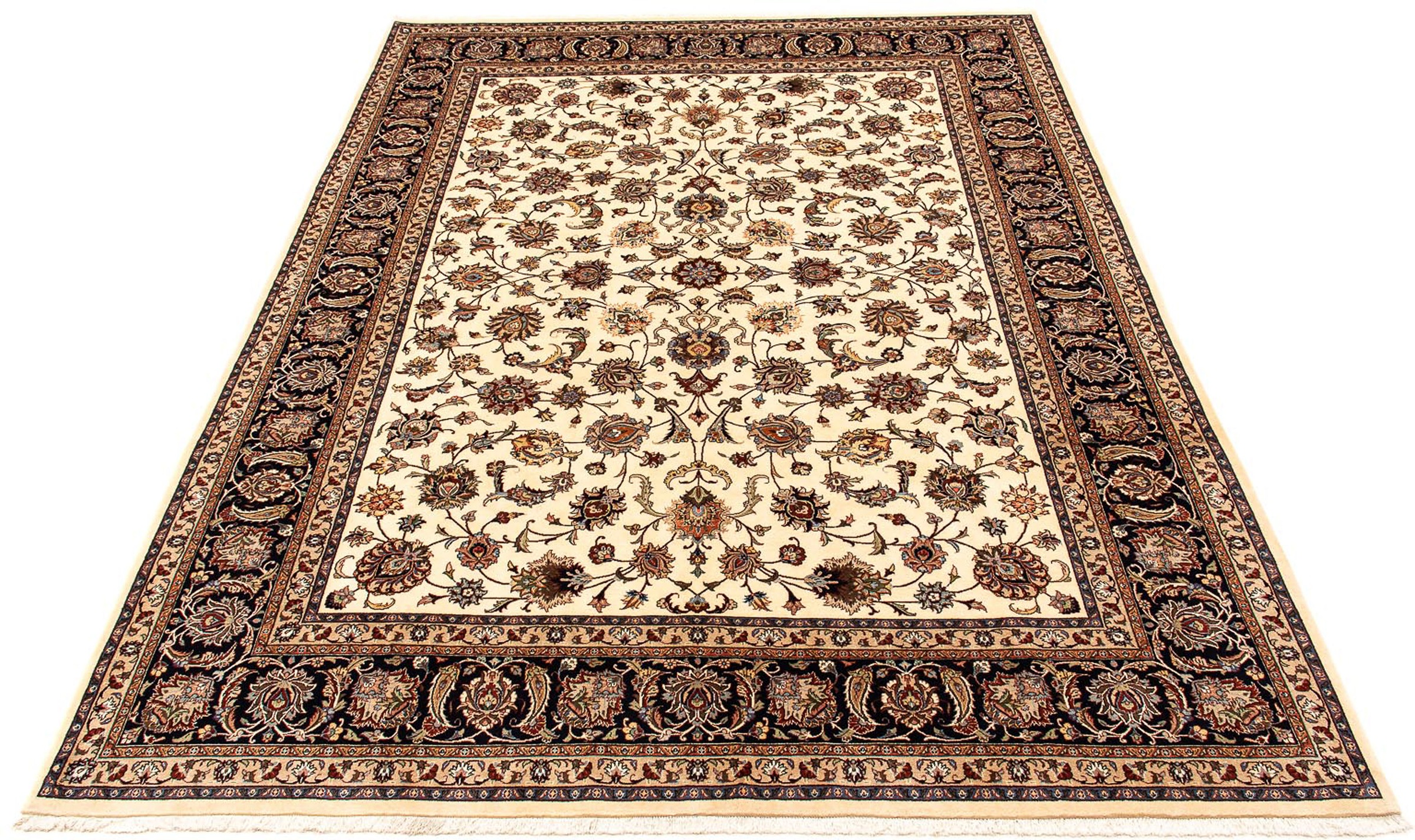 Image of morgenland Orientteppich »Perser - Classic - 387 x 302 cm - beige«, rechteckig, 10 mm Höhe, Wohnzimmer, Handgeknüpft, Einzelstück mit Zertifikat bei Ackermann Versand Schweiz