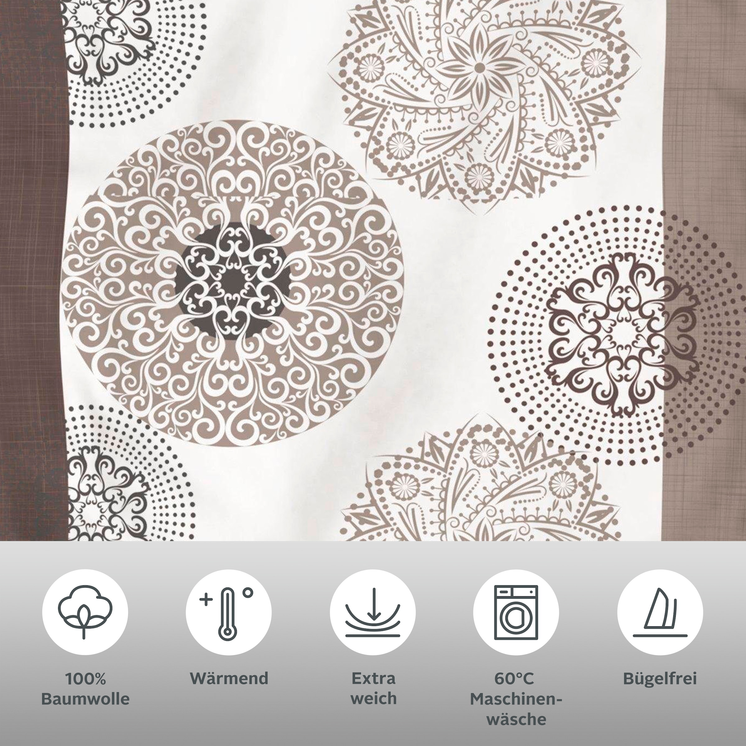 my home Linge de lit »Cison in Gr. 135x200 oder 155x220 cm« 2 florale Bettwäsche aus Baumwolle