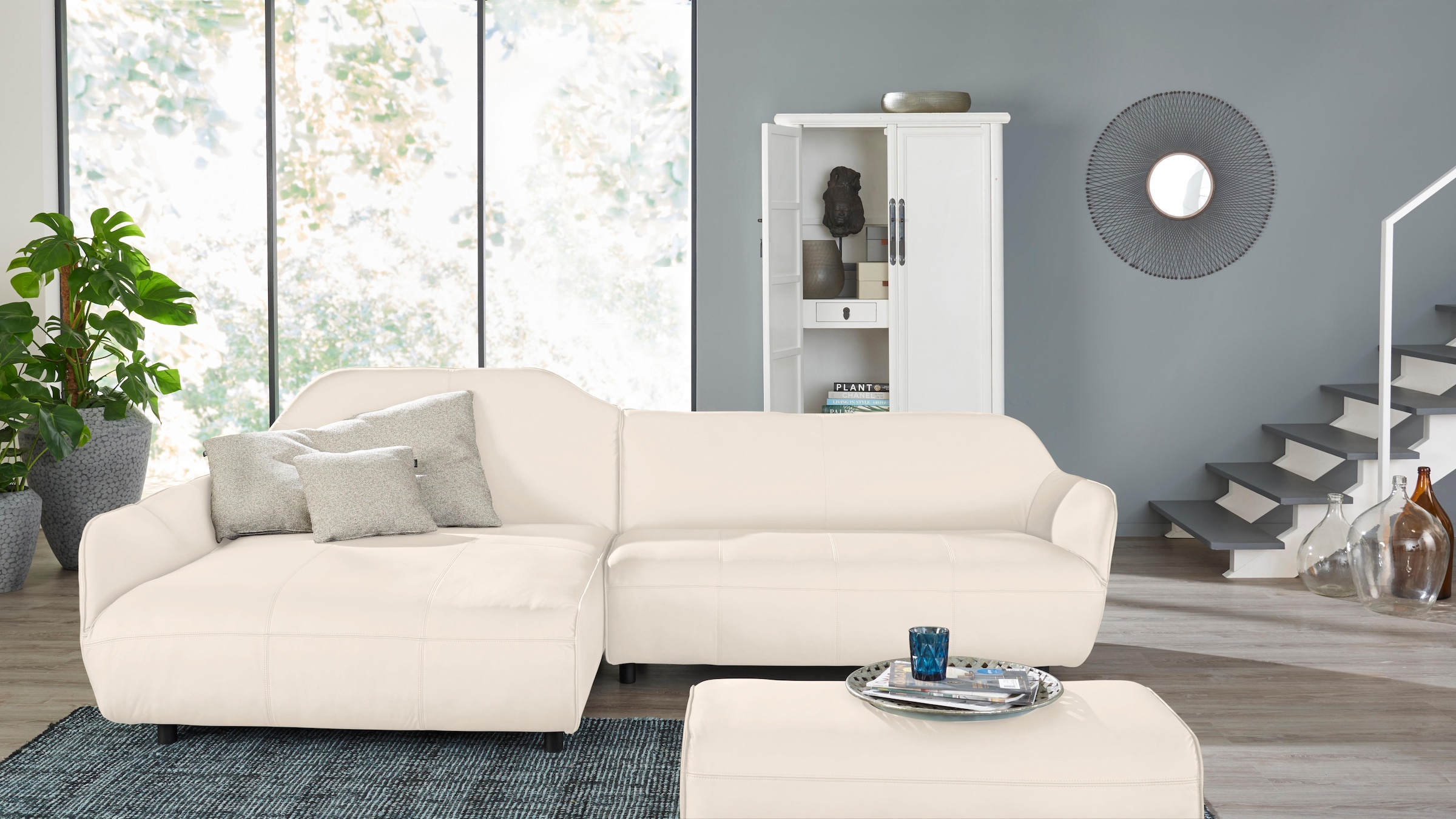 Image of Creation BY ROLF BENZ Ecksofa "CR.480, Designecksofa, L-Form" Wahlweise aus Leder oder Chenille