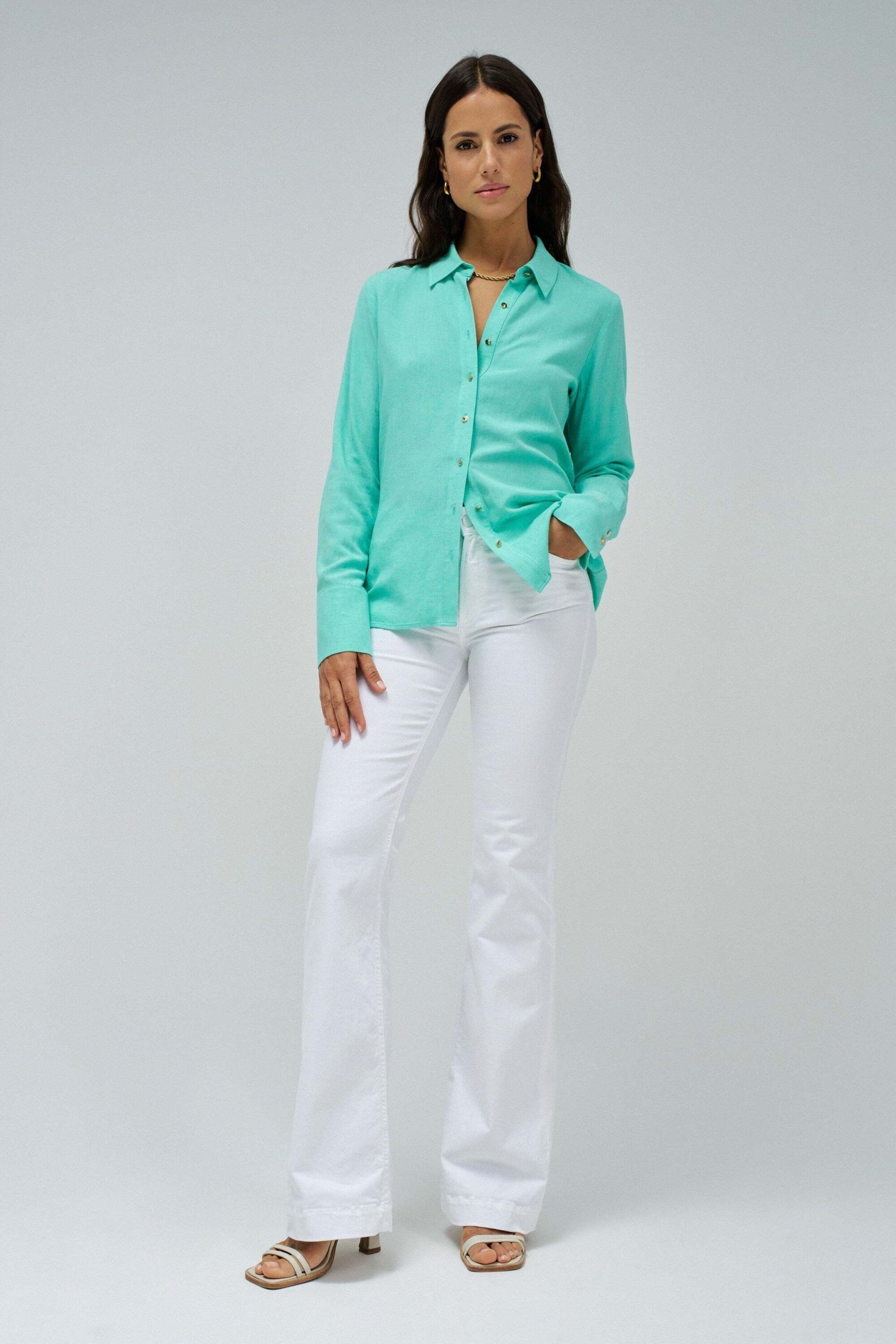Salsa Langarmbluse »Salsa Jeans Leinenhemd Linen Shirt«