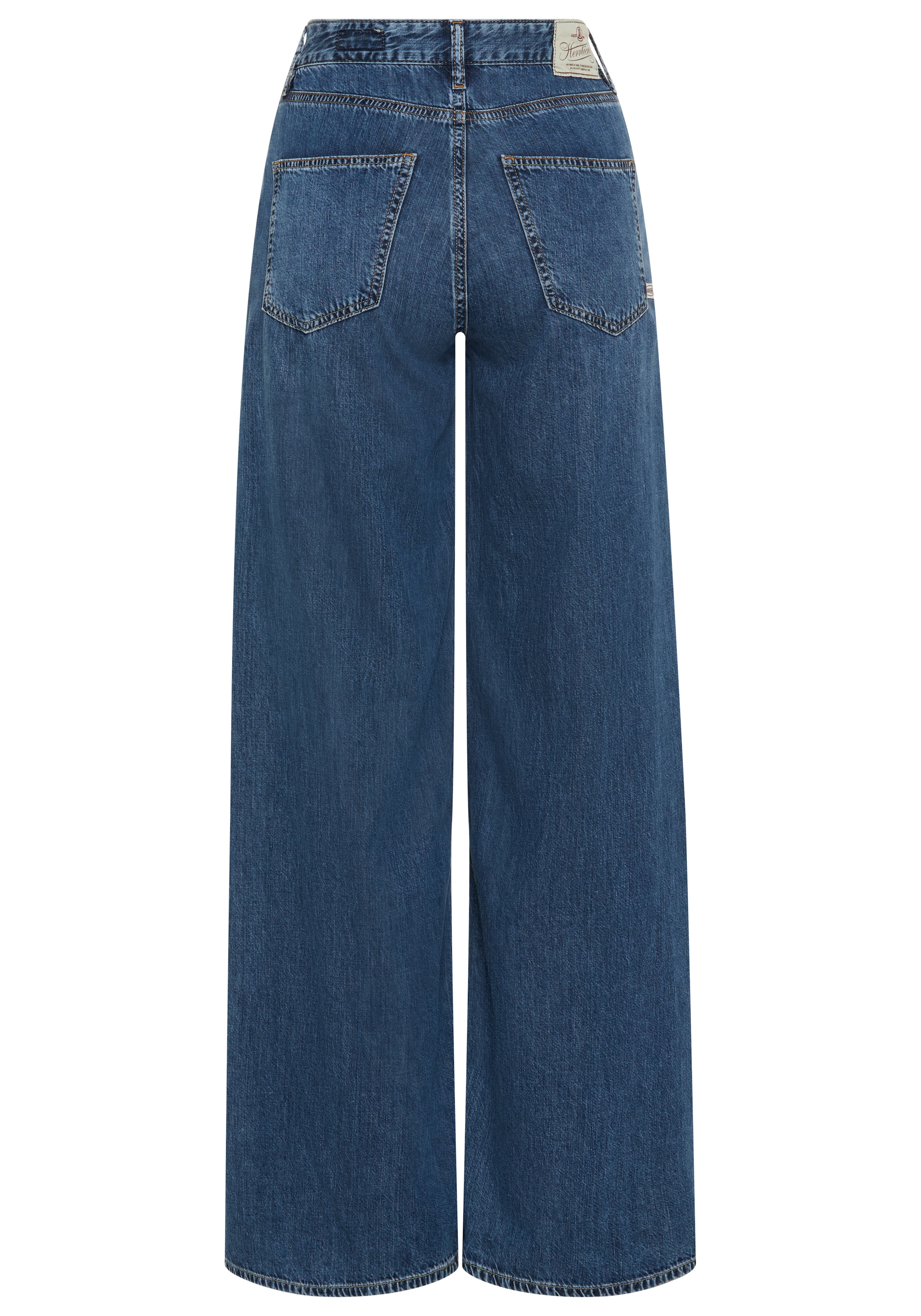 Herrlicher Jeans à 5 poches »Mäze Flared Denim Light« mit asymmetrischem Bund