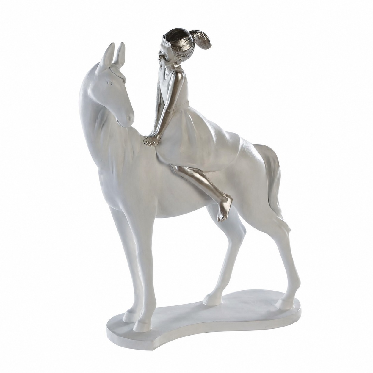 Image of Casablanca by Gilde Dekofigur "Skulptur Girl on Horse" Spruchkarte, Pferde Dekoration