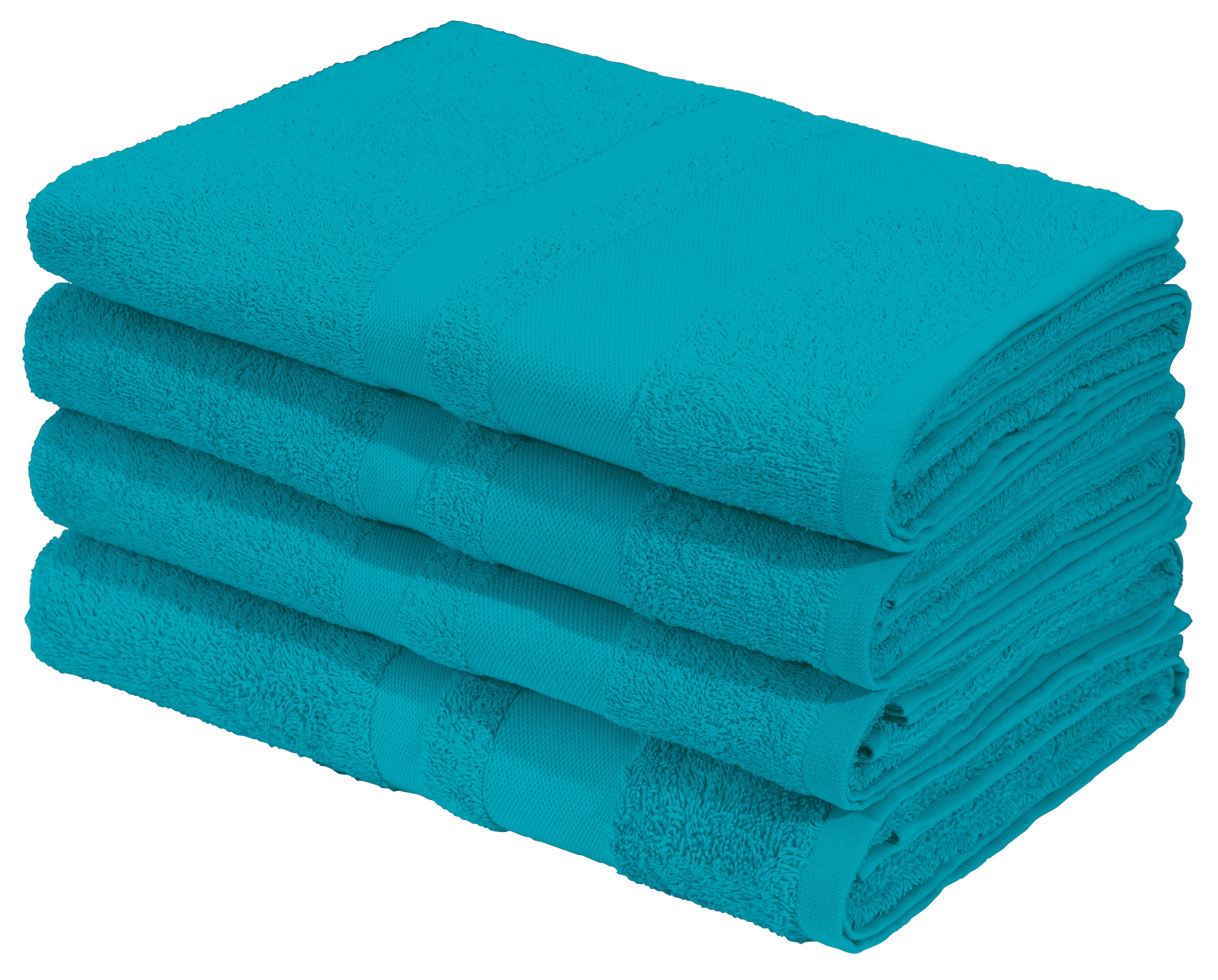 GOODproduct Serviettes de douche »Vanessa, 4 Duschtücher, 70x140cm, in Standard- und Premium-Qualität« Handtücher mit Bordüre, 100% Baumwolle, einfarbig, weich